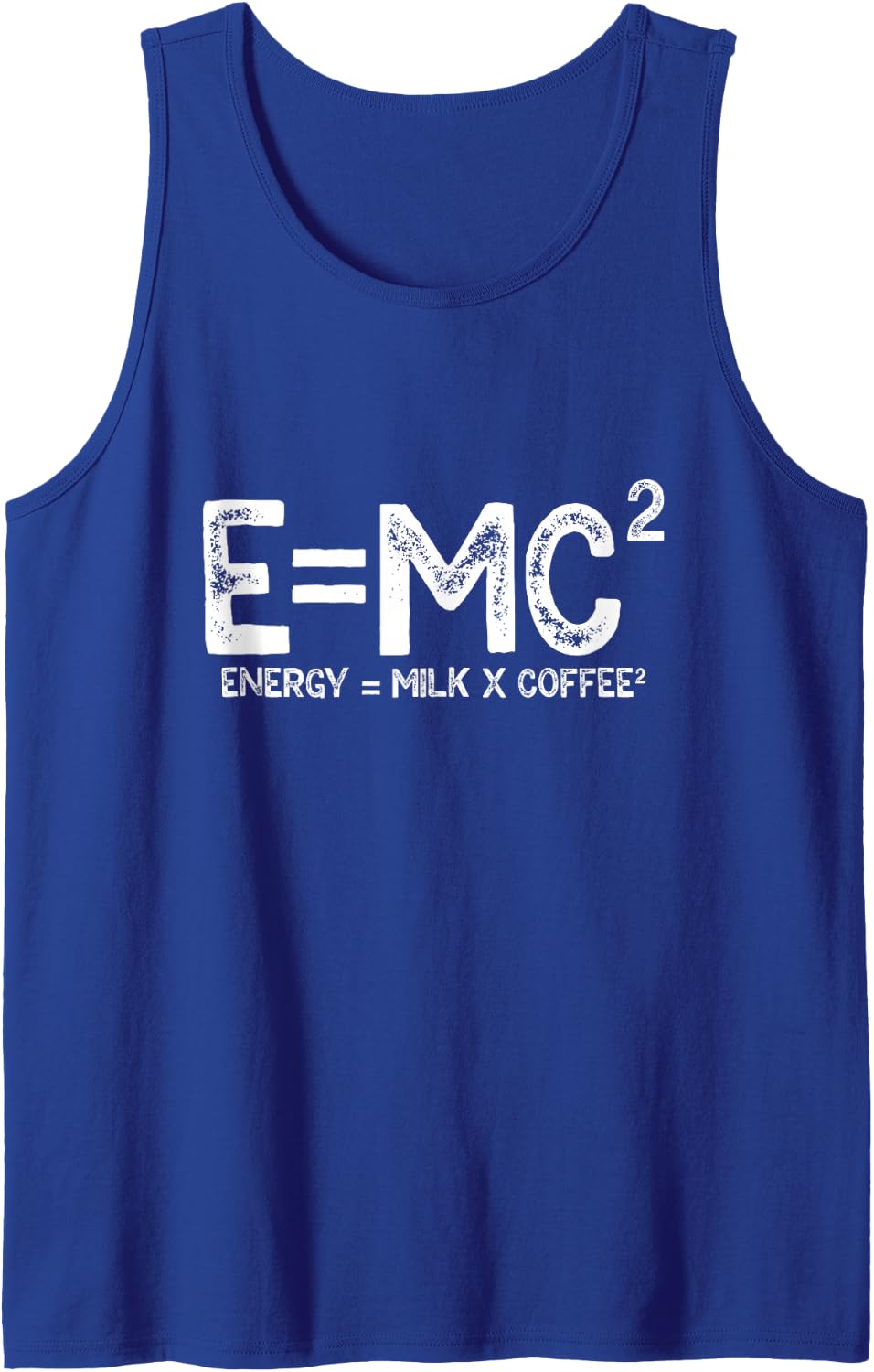 Energy Equals Milk X Coffee Formula Chemistry Scientist Tank Top - Royal Blue