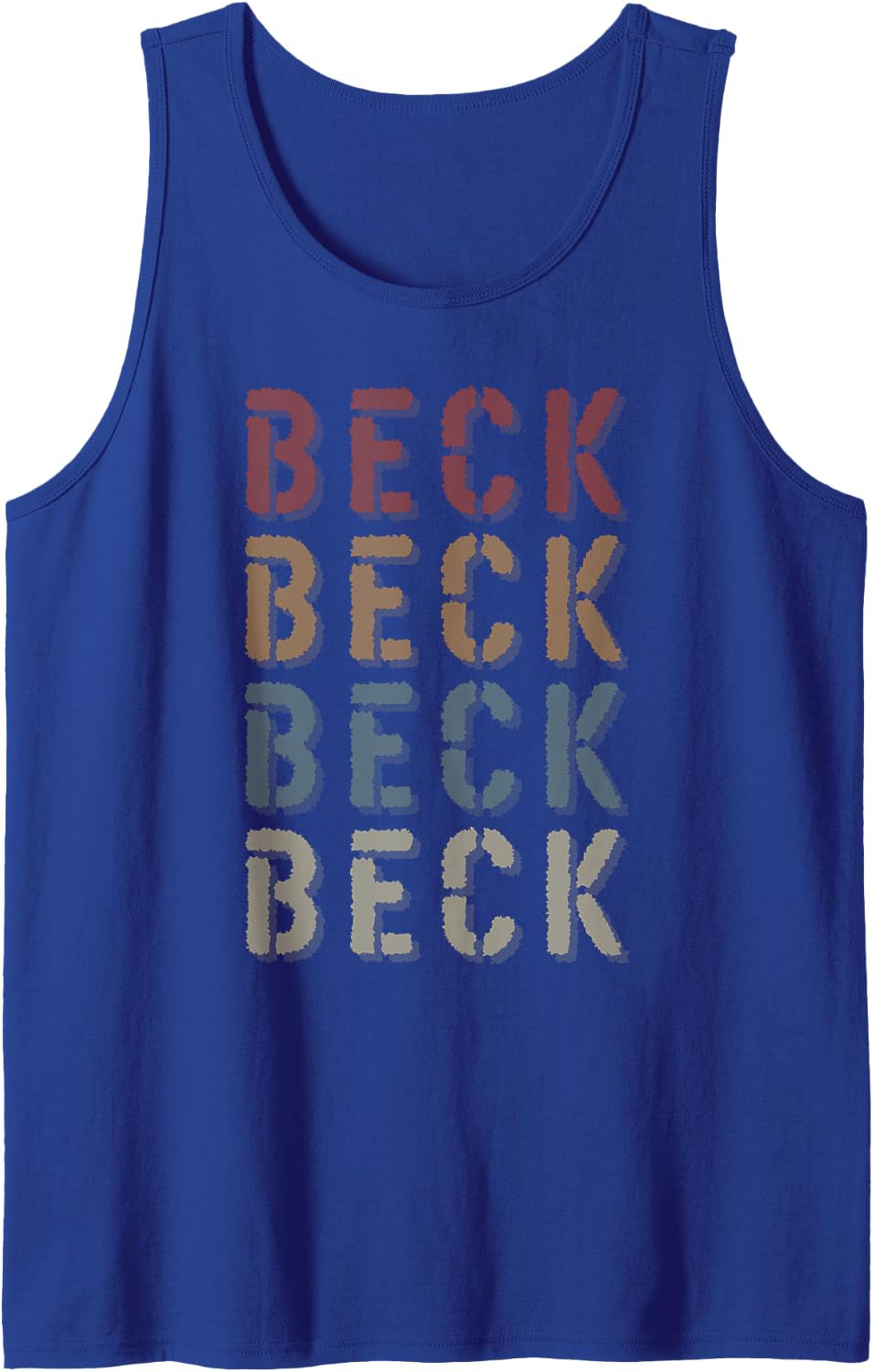 Vintage Style Beck Name Funny Love Heart Beck Tank Top - Royal Blue