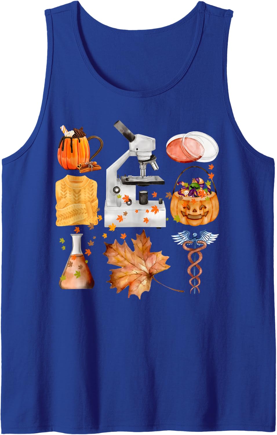 Fall Laboratory Medical Lab Science Hematology Scientist Sleeveless Tank Top - Royal Blue