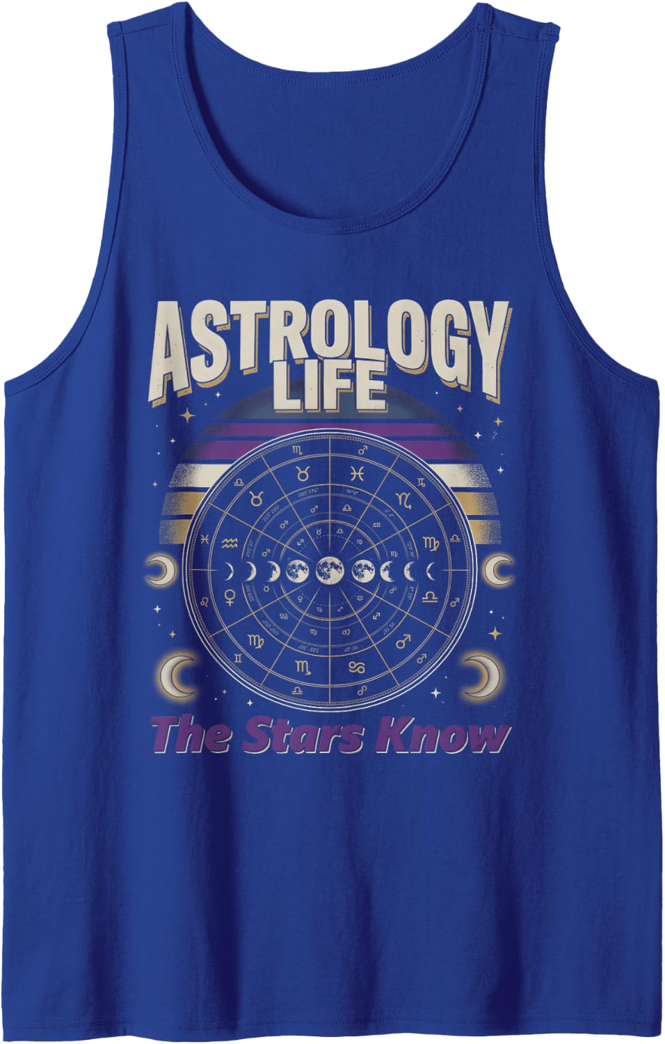 Astrology Life The Stars Know Zodiac Signs Sleeveless Tank Top - Royal Blue