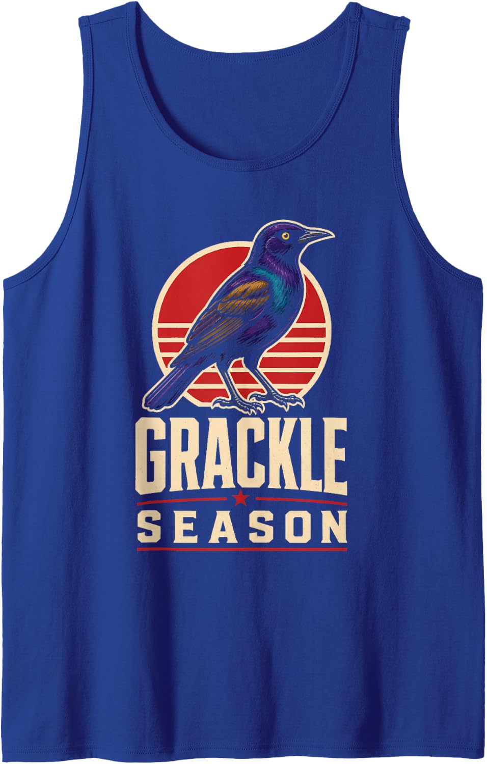 Bird Watching Grackle Season Birder Gift Tank Top - Royal Blue