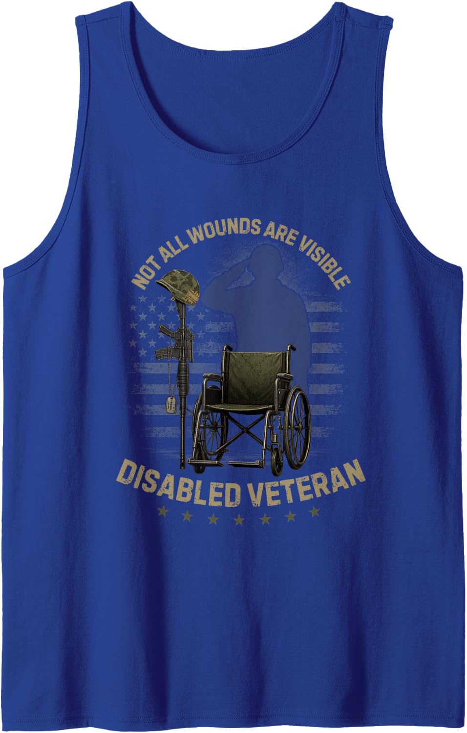Not All Wounds are Visible Disabled Veteran Vererans Day Tank Top - Royal Blue