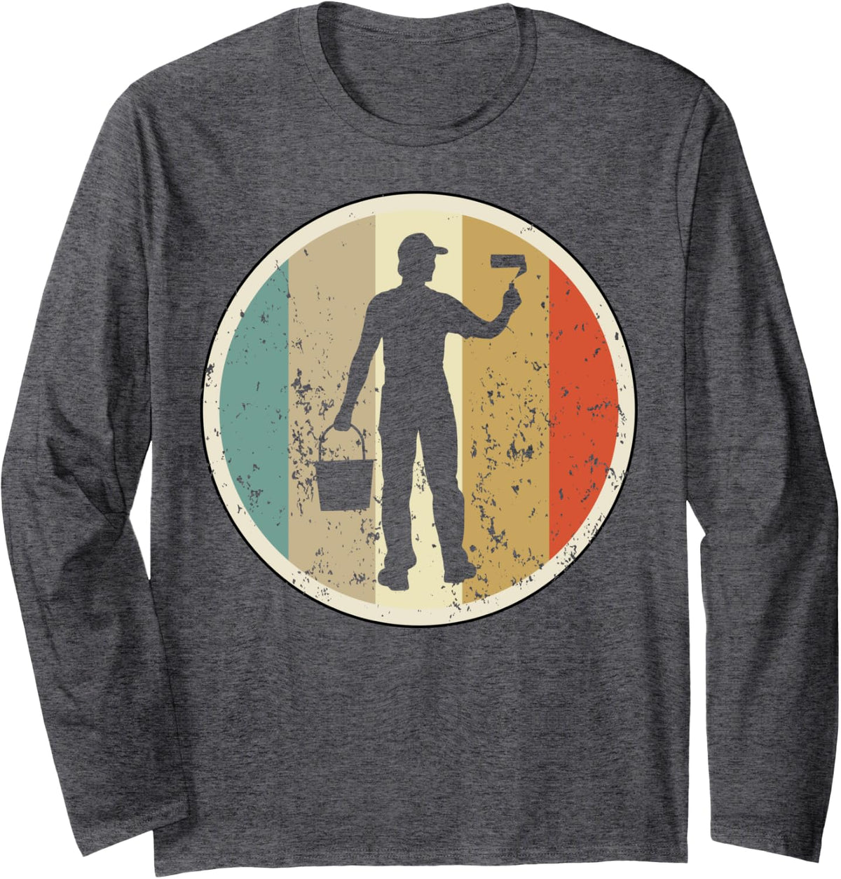 Painter Painting Craftsman Manual Workman Artisan Vintage Long Sleeve T-Shirt - Adult Unisex Dark Heather Grey