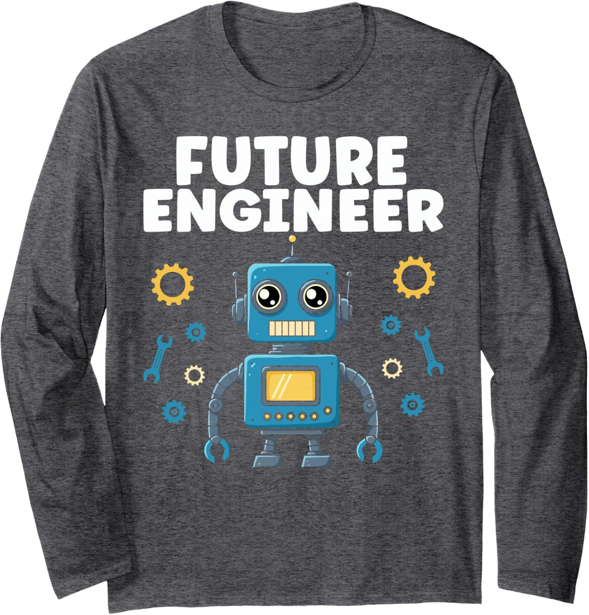 Electrical Mechanical Engineering Future Engineer Long Sleeve T-Shirt - Adult Unisex Dark Heather Grey