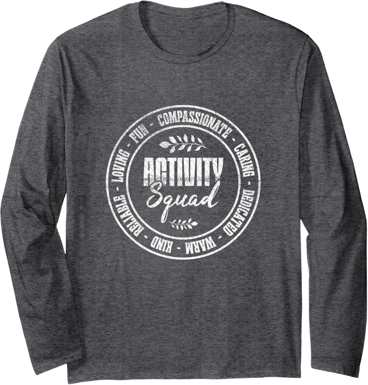 Activity Team Assistant Squad Director Long Sleeve T-Shirt - Adult Unisex Dark Heather Grey