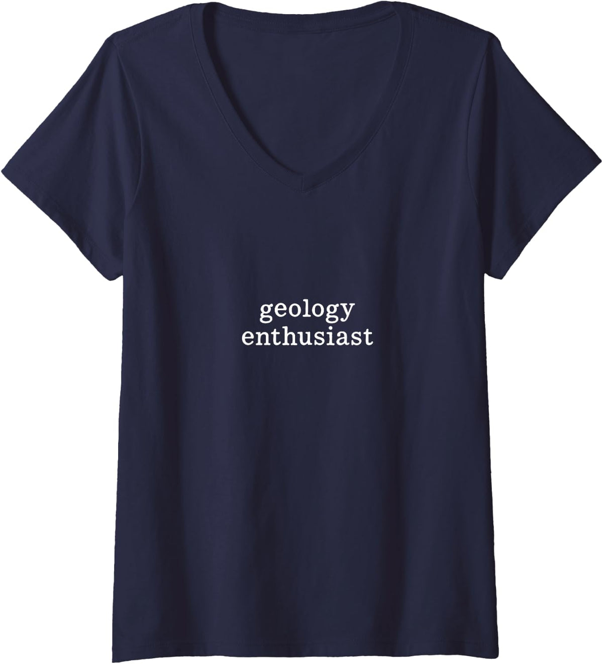 Women's Geology Enthusiast V-Neck T-Shirt - Navy Blue