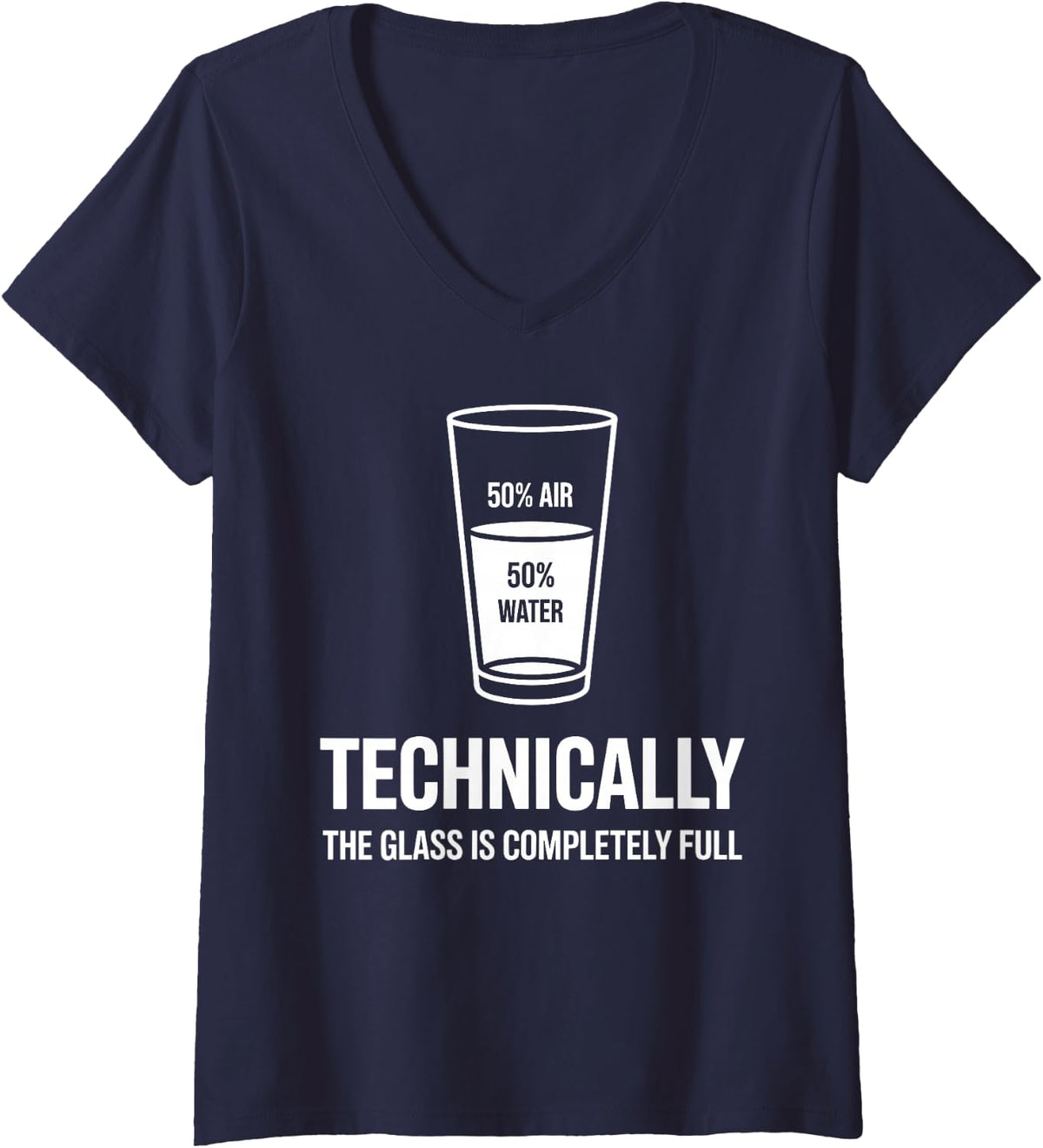 Women's Cool Physics Art for Men Women Physics Physicist Lover V-Neck T-Shirt - Navy Blue