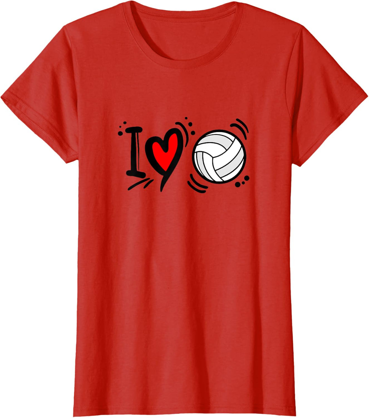love volleyball T-Shirt - Red