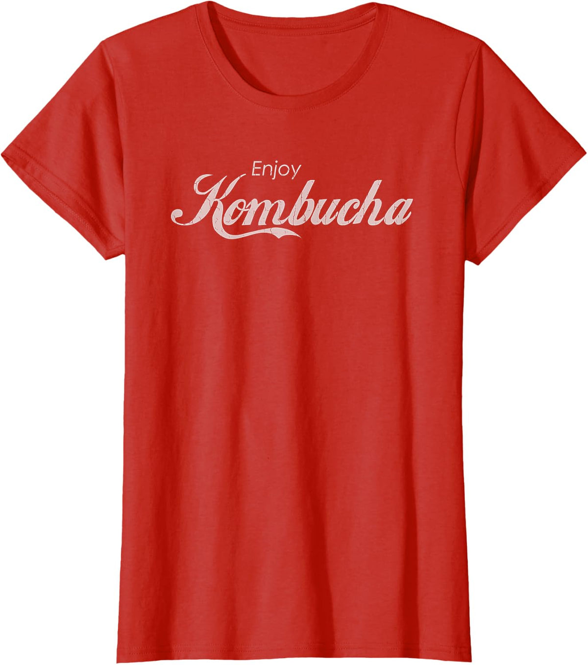 Enjoy Kombucha T-Shirt | Classic Style Kombucha Tee | Retro T-Shirt - Red