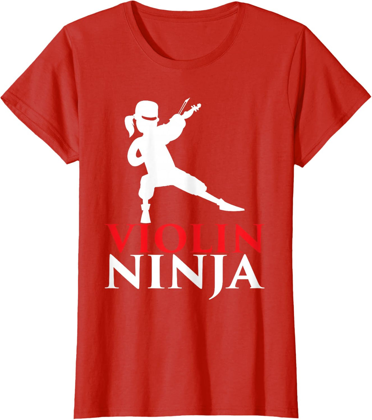 Violin Ninja Violinist Player Music Lover Gift T-Shirt - Red