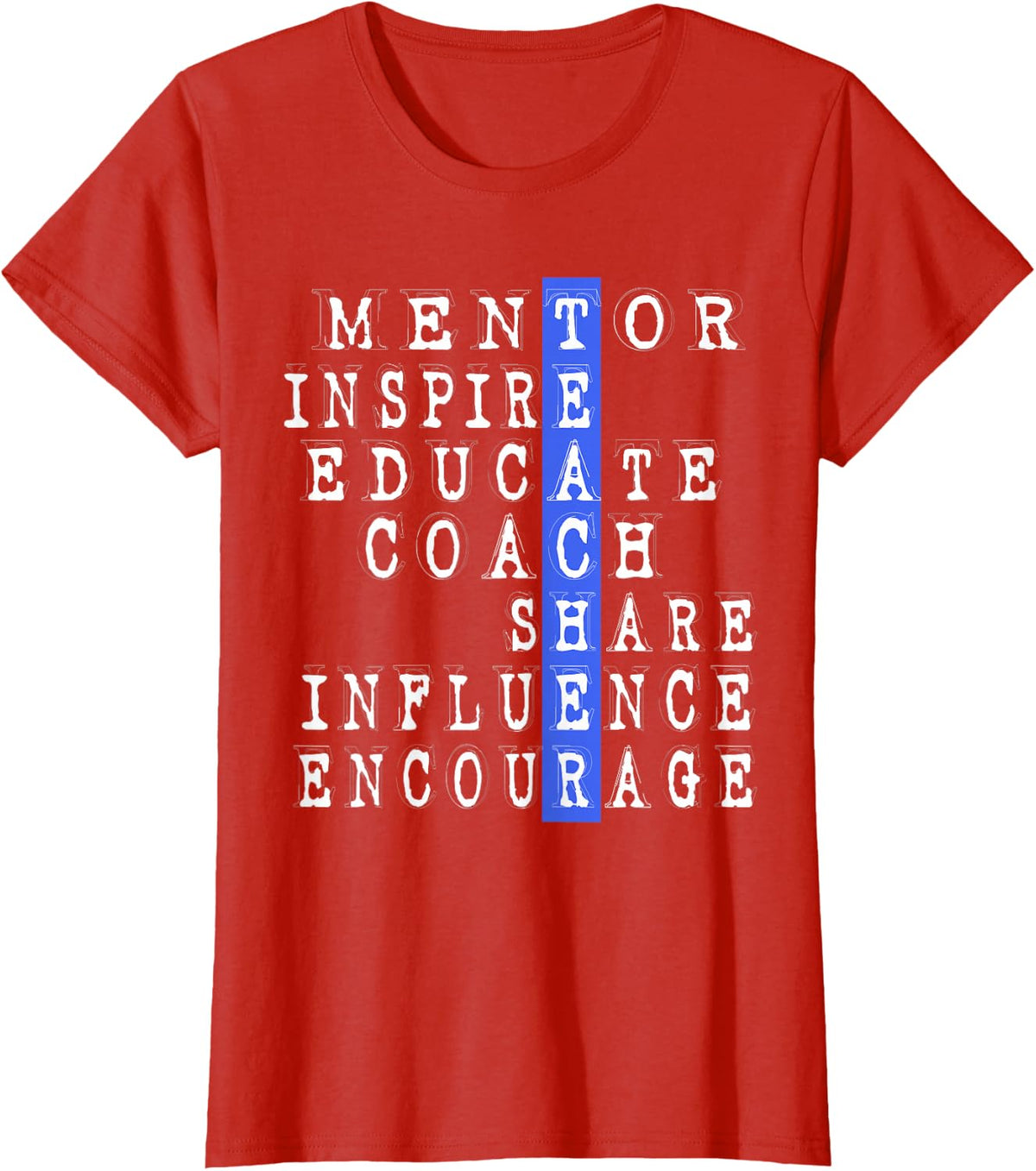 Teacher Tshirt Funny Mentor Coach Gift for School Staff T-Shirt - Red