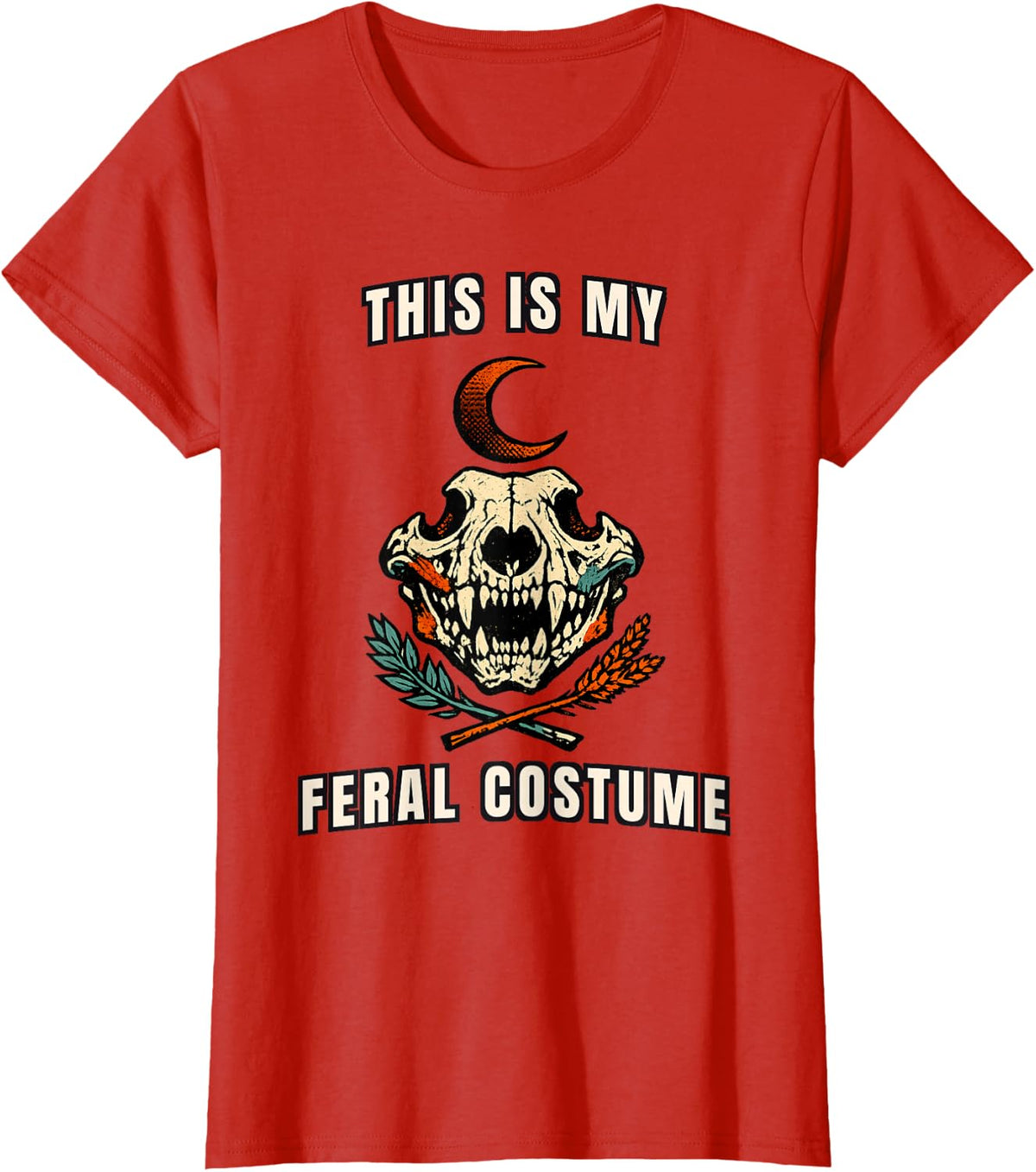 This is My Feral Costume Wolf Meme T-Shirt - Red