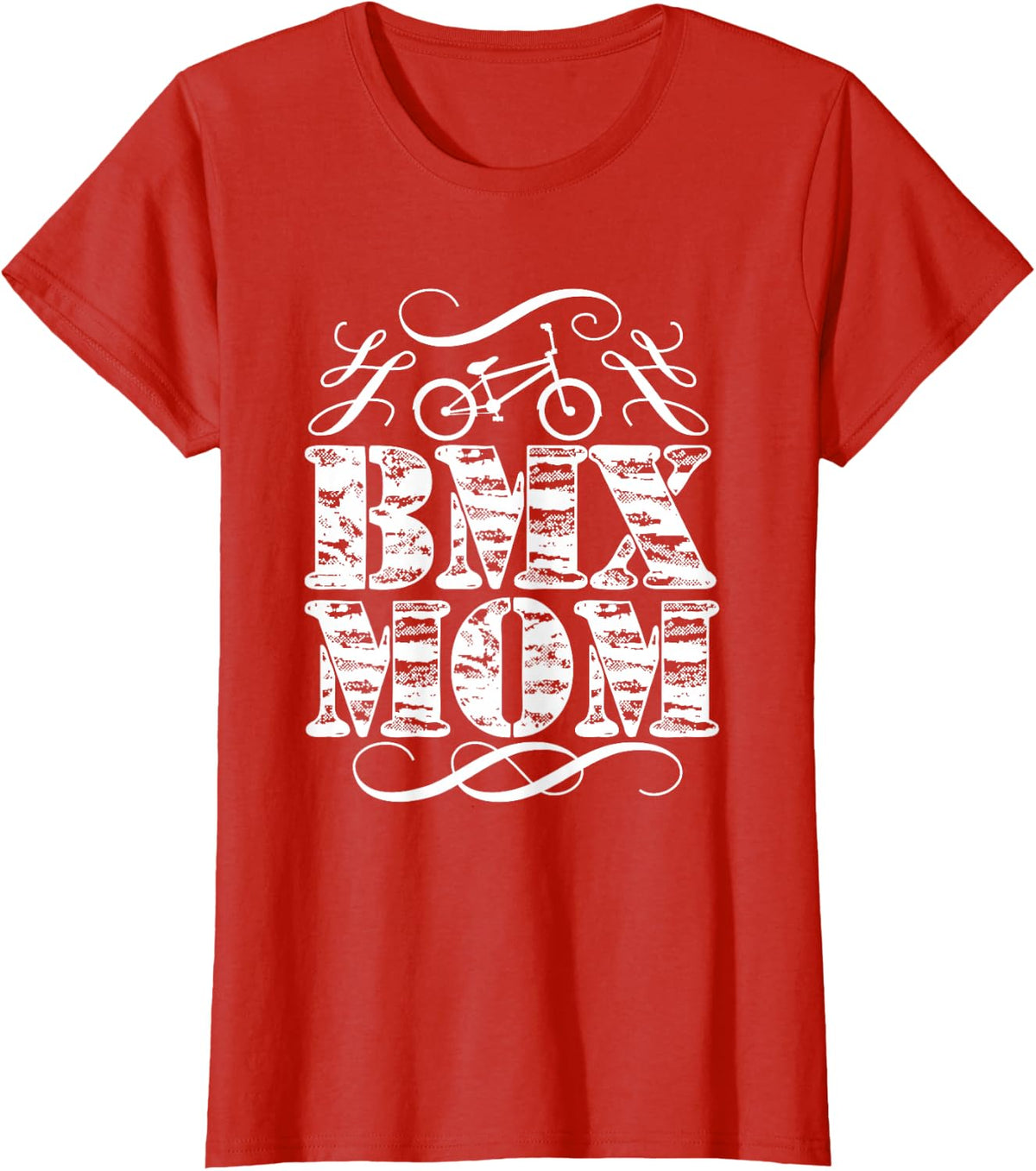 BMX MOM Bike Racing Mother's Shirt T-Shirt - Red