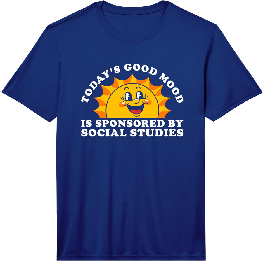 Retro Vintage Civics and History or Social Studies Performance T-Shirt - Royal Blue