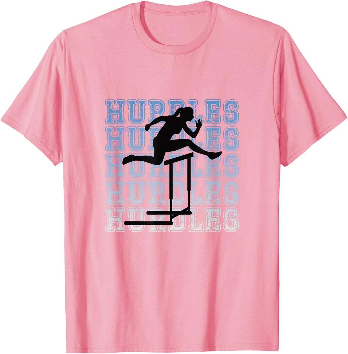 Retro Girl Color Hurdles - Fun For Hurdle Runners T-Shirt - Pink