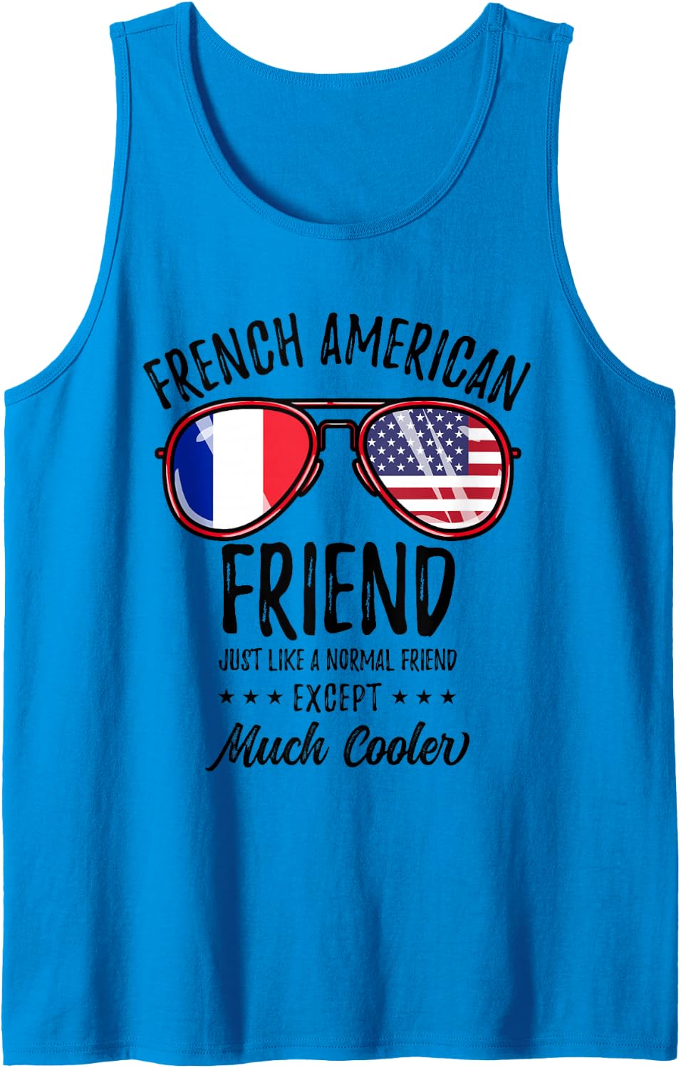French American Friend French Heritage Tank Top - Sapphire Blue
