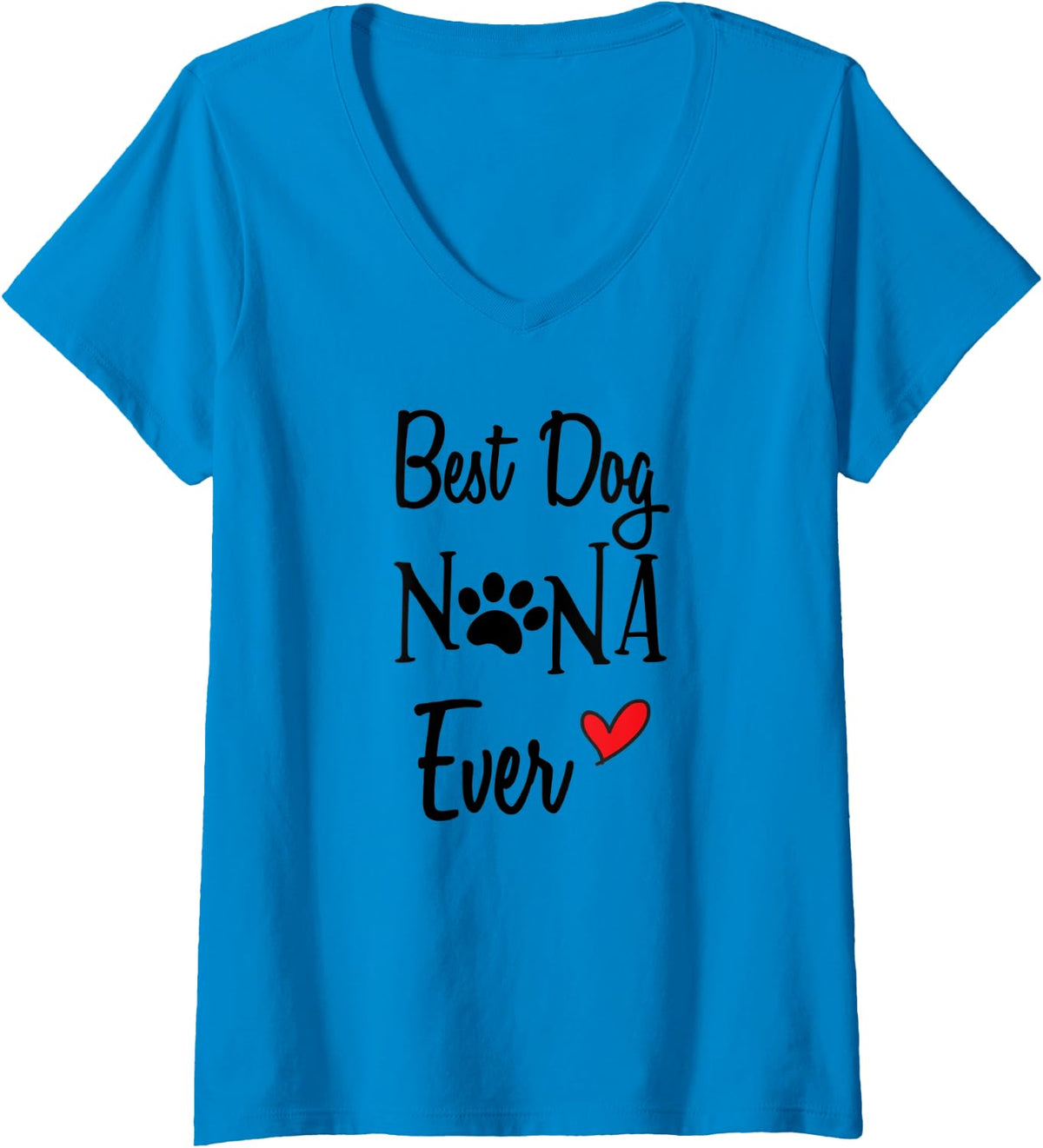 Womens Cute Best Dog Nana Ever Dog Grandma Dog Nana Gift V-Neck T-Shirt - Sapphire Blue