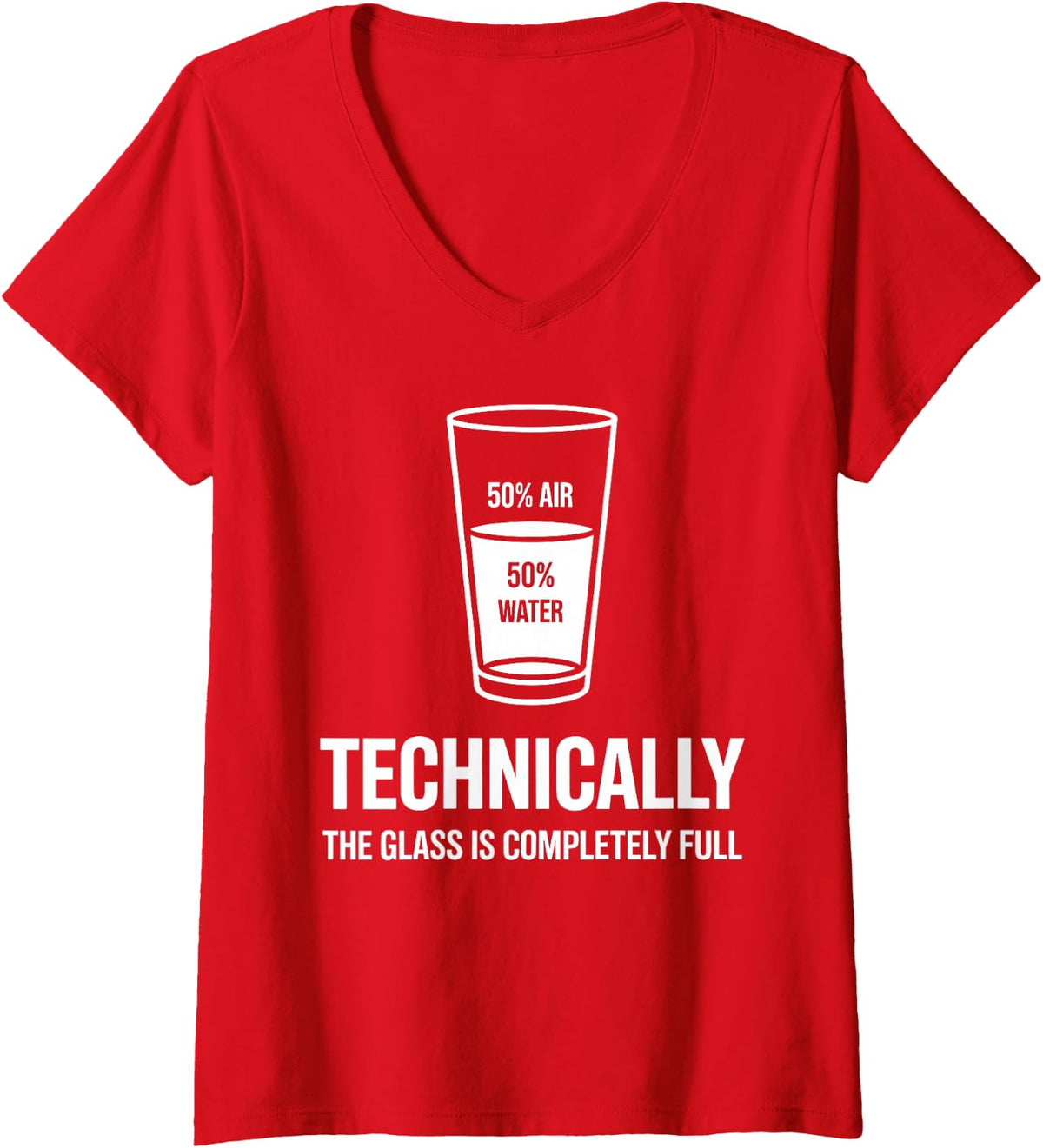 Women's Cool Physics Art for Men Women Physics Physicist Lover V-Neck T-Shirt - Red