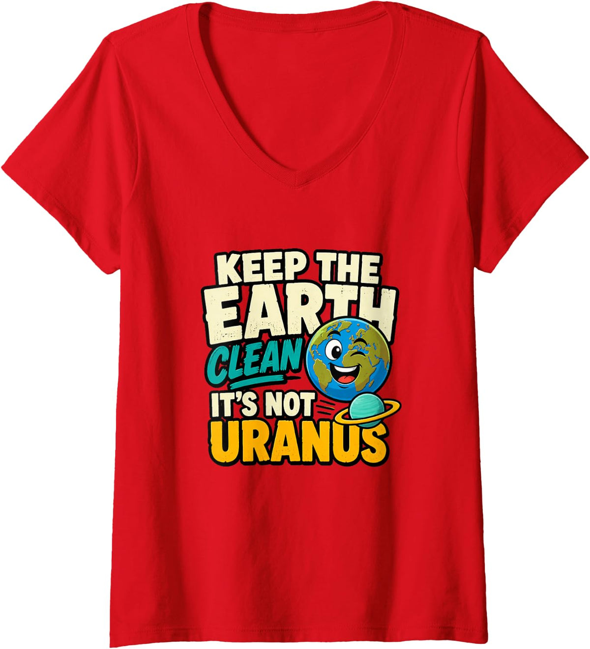 Women's Funny Physics Teacher Science Teacher Physics Cartoon Art V-Neck T-Shirt - Red