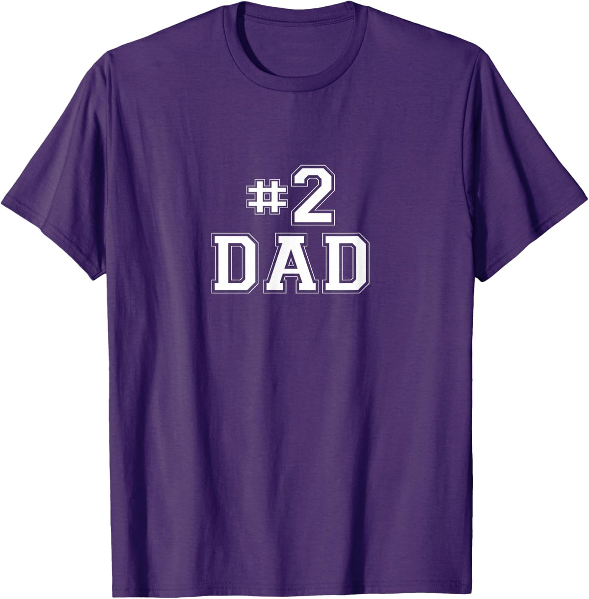 #2 Dad T Shirt T-Shirt - Purple