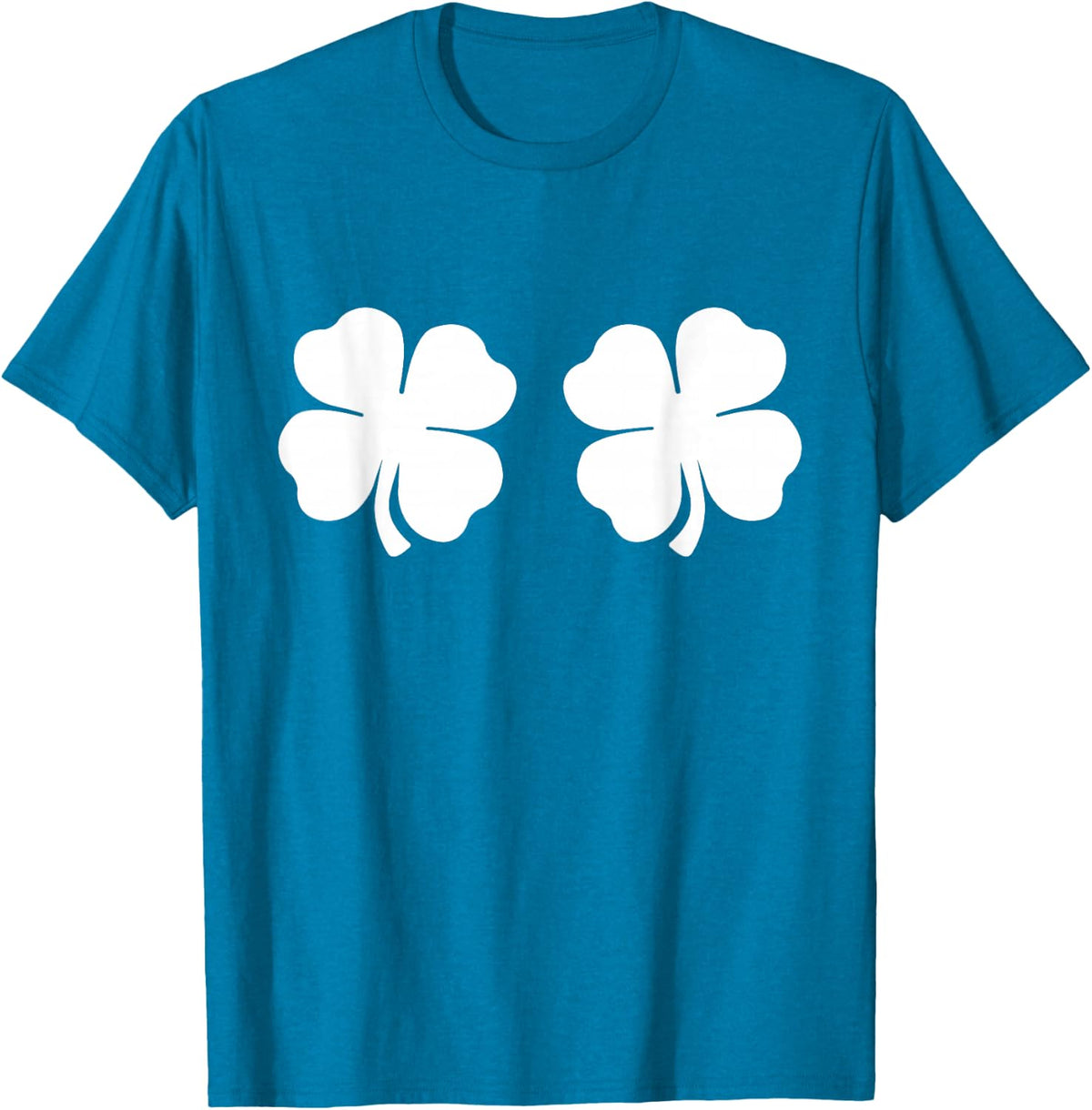 Shamrock Boobs 4 Leaf Clover Saint St. Patrick's Paddys Day T-Shirt - Sapphire Blue