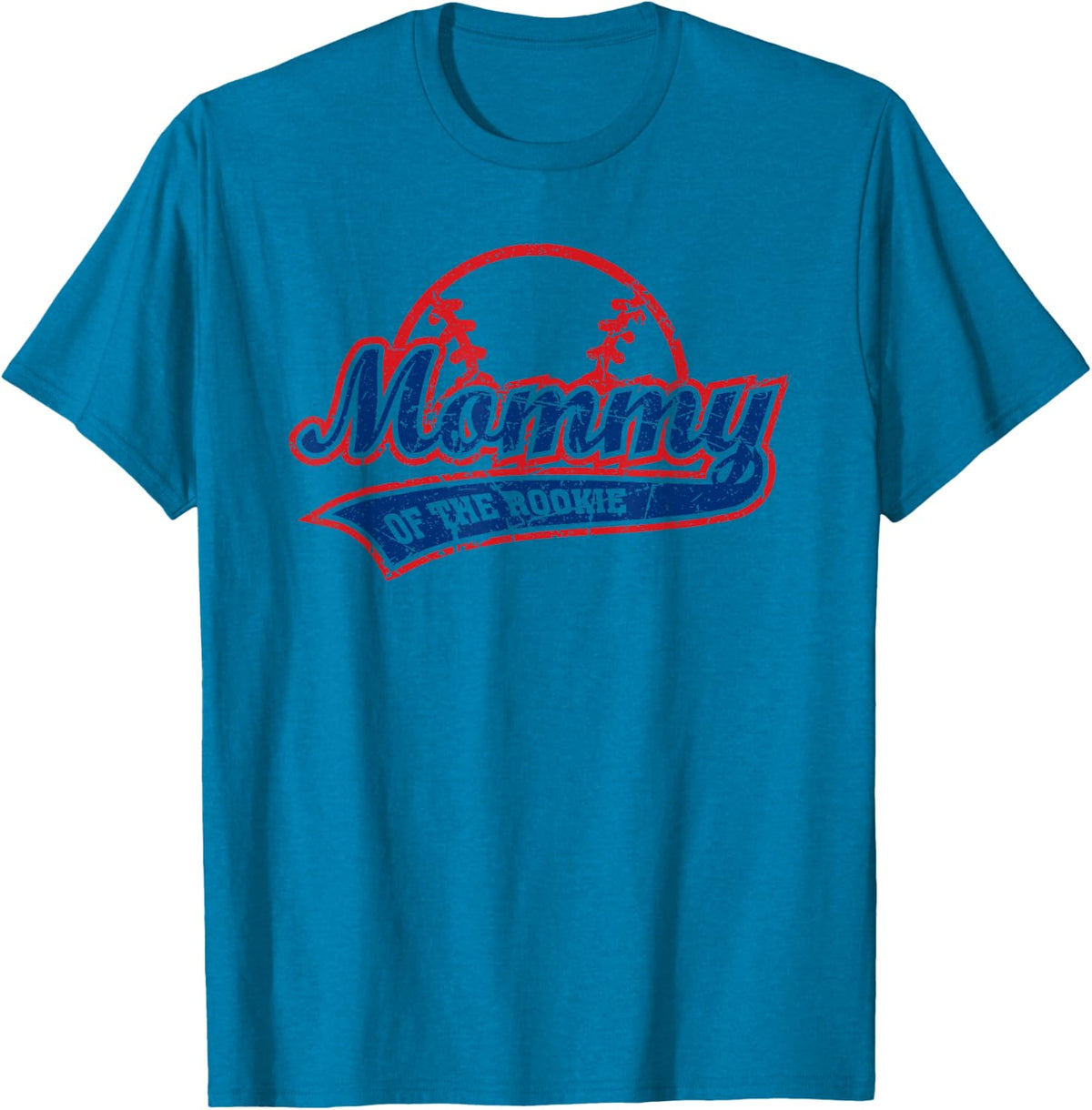 Funny Vintage Baseball Mommy of the Rookie T-Shirt - Sapphire Blue