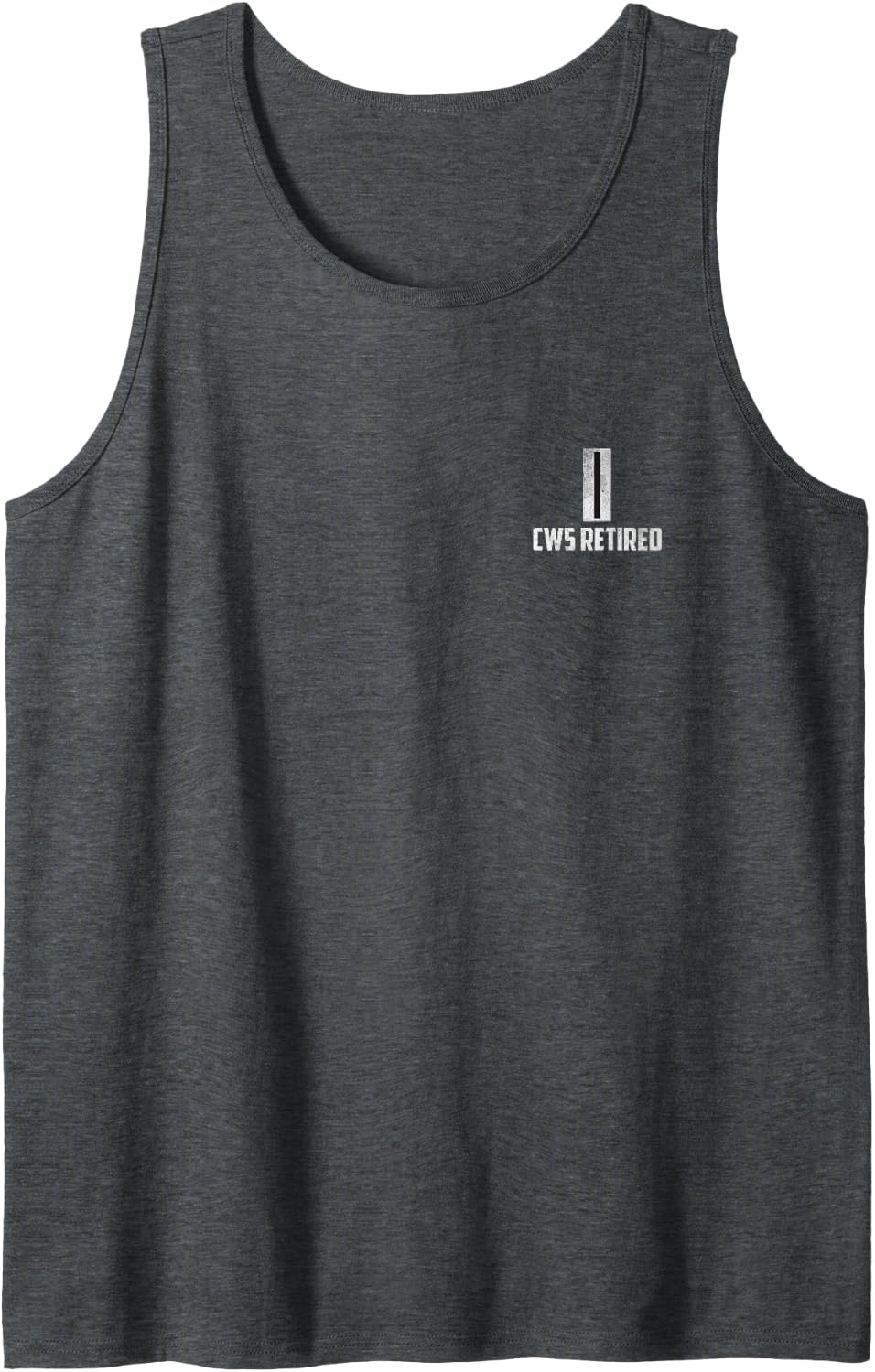 Retired W-5 Chief Warrant Officer 5 Rank Logo Veteran Papa Sleeveless Tank Top - Dark Heather Grey