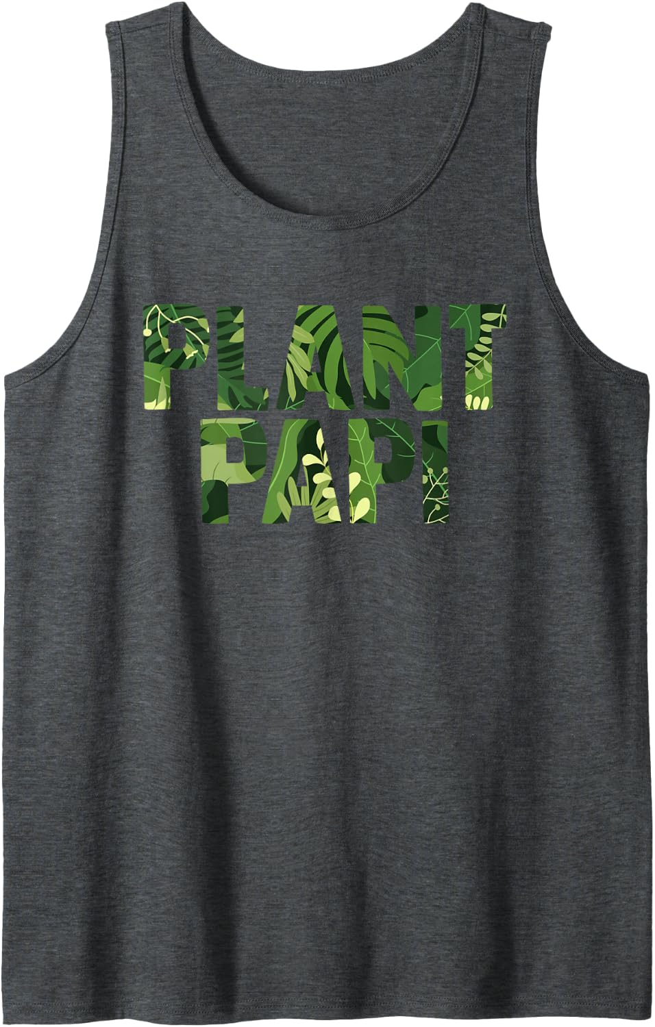 Plant Papi Plant Lover Plant Daddy Pot Indoor Gardener Tank Top - Dark Heather Grey