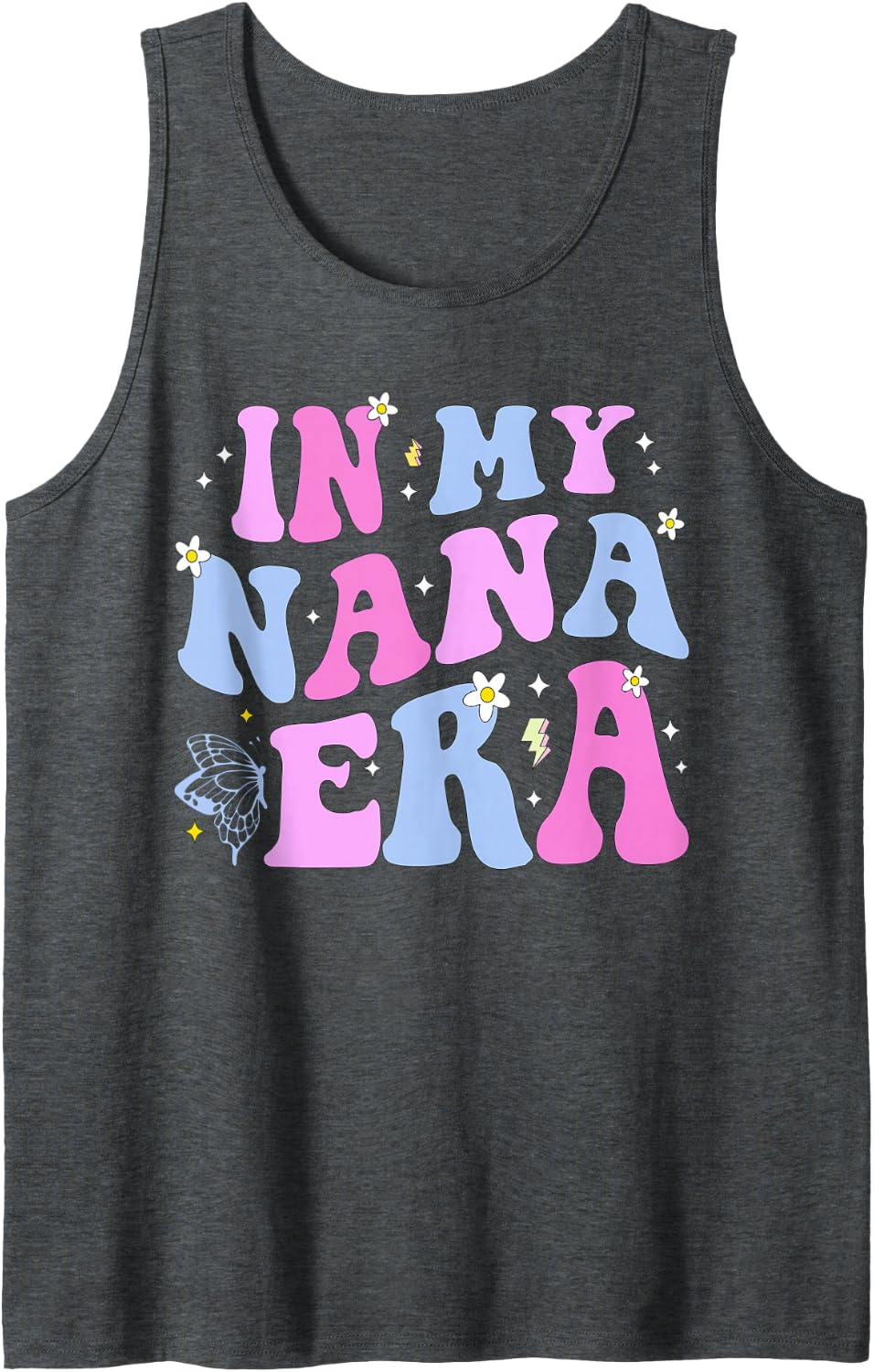 In My Nana Era Mother's Day Grandma Funny Tank Top - Dark Heather Grey