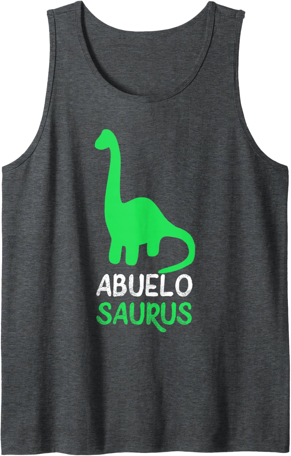Mens Abuelo-Saurus Dino Dinosaur AbueloSaurus Cool Funny Tank Top - Dark Heather Grey