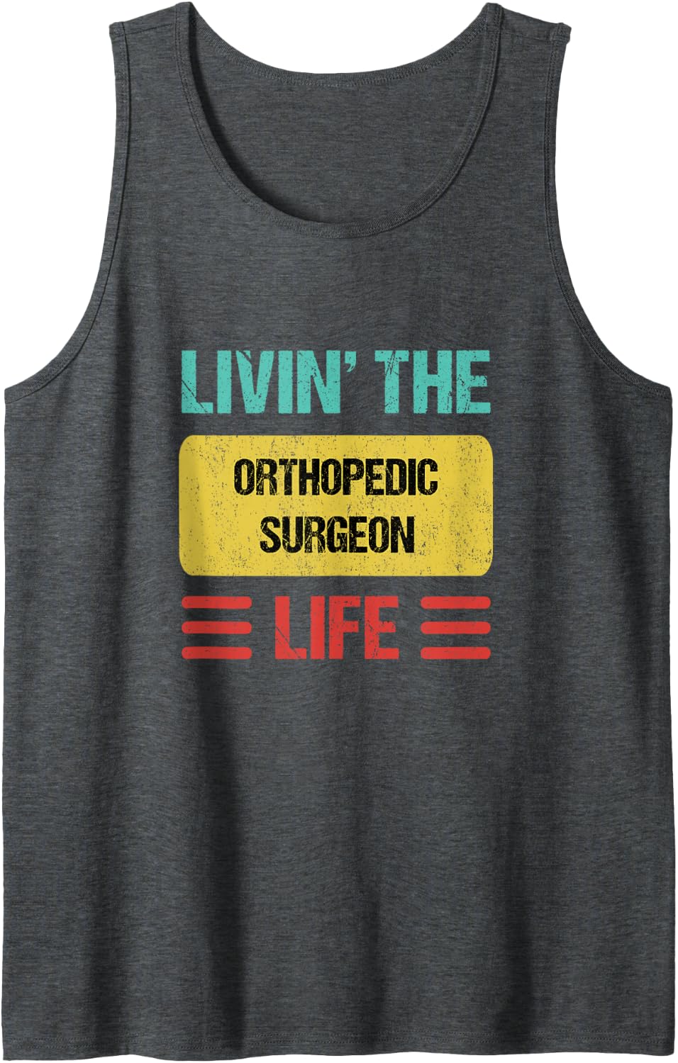 Orthopedic Surgeon Sleeveless Tank Top - Dark Heather Grey