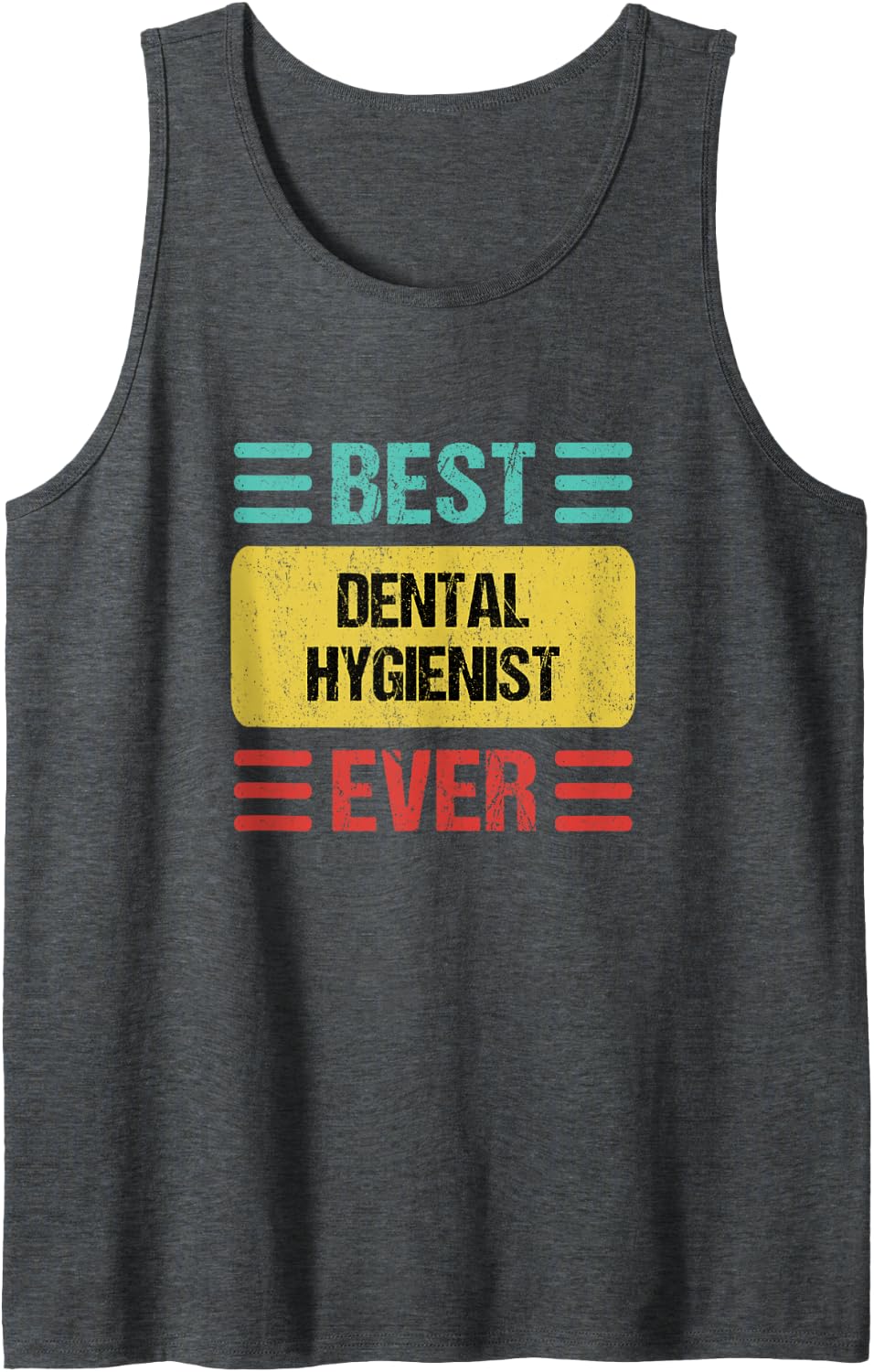 Dental Hygienist Sleeveless Tank Top - Dark Heather Grey
