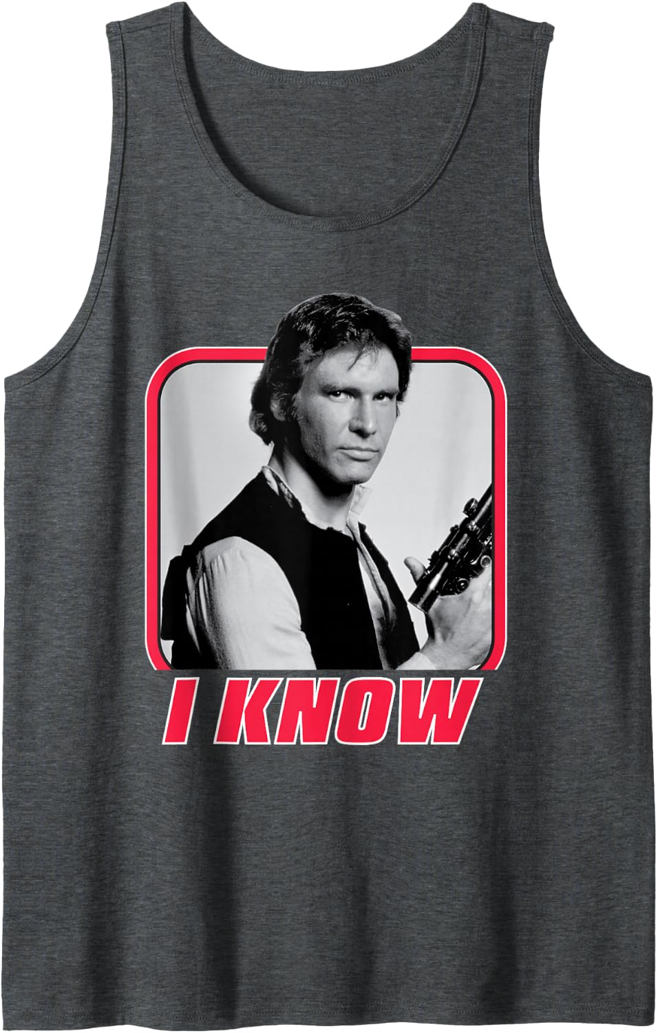 Star Wars Han Solo I Know Valentine's Day Tank Top - Dark Heather Grey