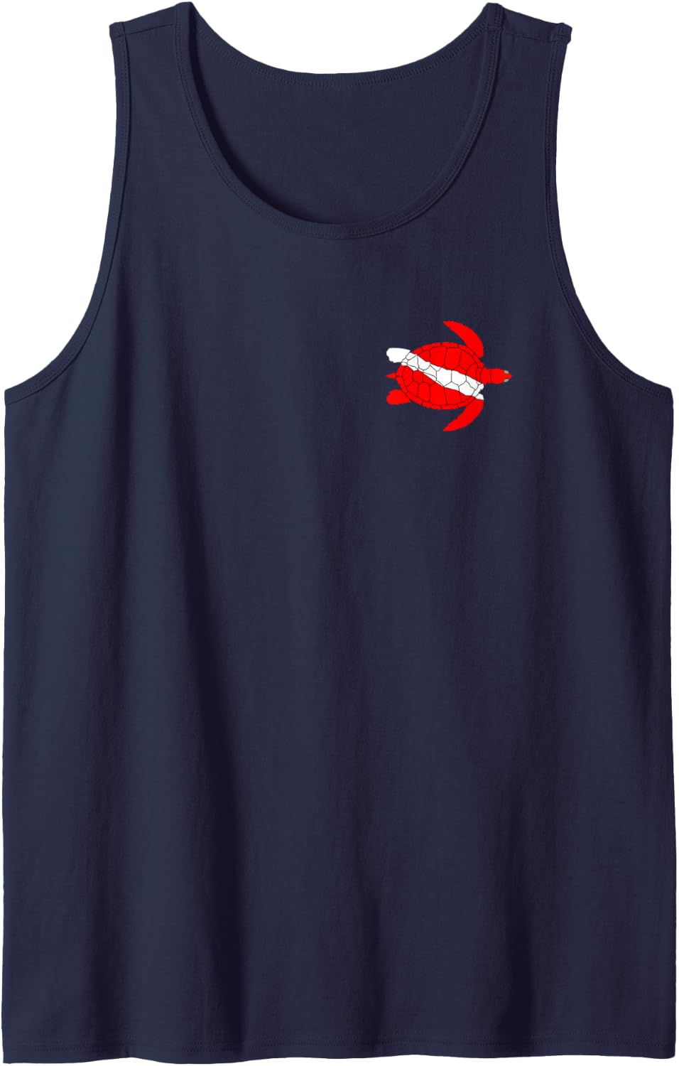 Sea Turtle Dive Flag Scuba Diving Lovers Tank Top - Navy Blue