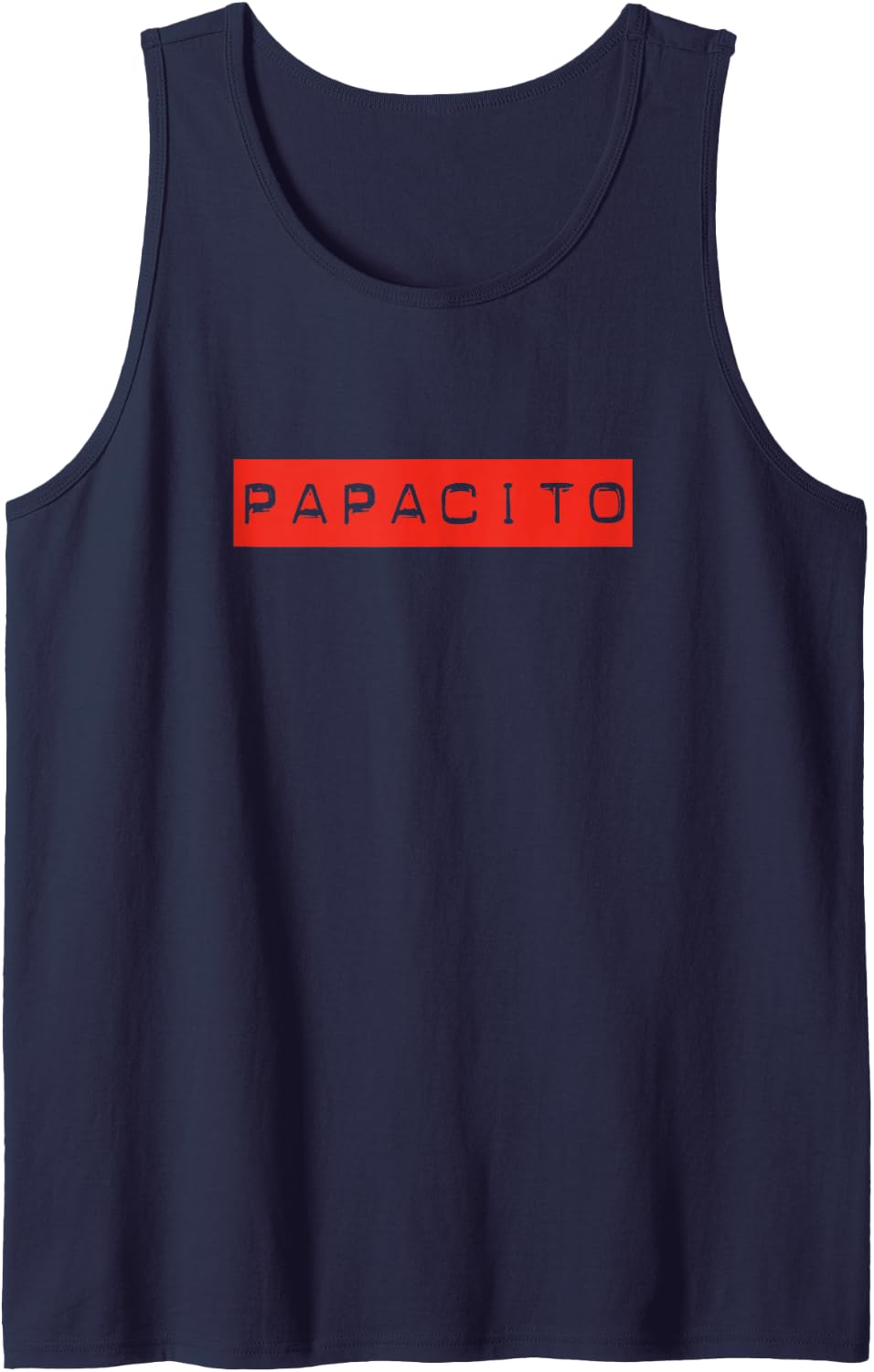 Mens Papacito best dad ever Father's Day Tees Latino Papi Chulo Tank Top - Navy Blue