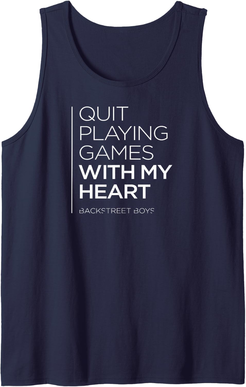 Backstreet Boys Quit Playing Games with My Heart Tank Top - Navy Blue