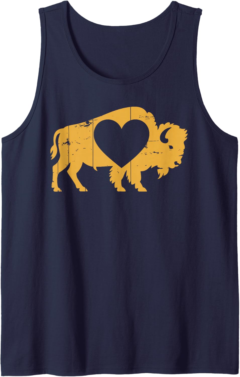 Cool Bison Design for Men Women Kids Buffalo Bison Lovers Sleeveless Tank Top - Navy Blue