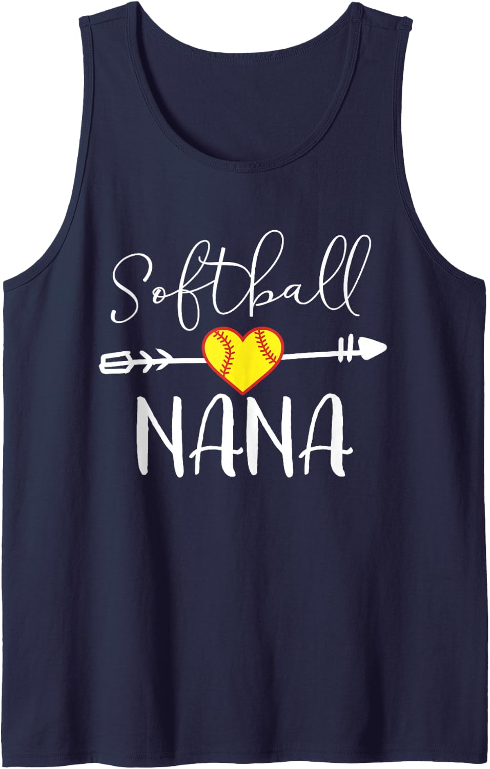 Softball Nana Tank Top - Navy Blue