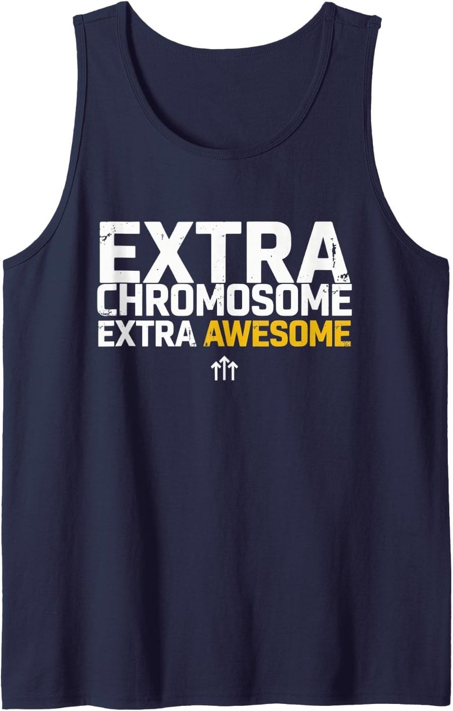 Extra Chromosome Extra Awesome - Down Syndrome Awareness Sleeveless Tank Top - Navy Blue