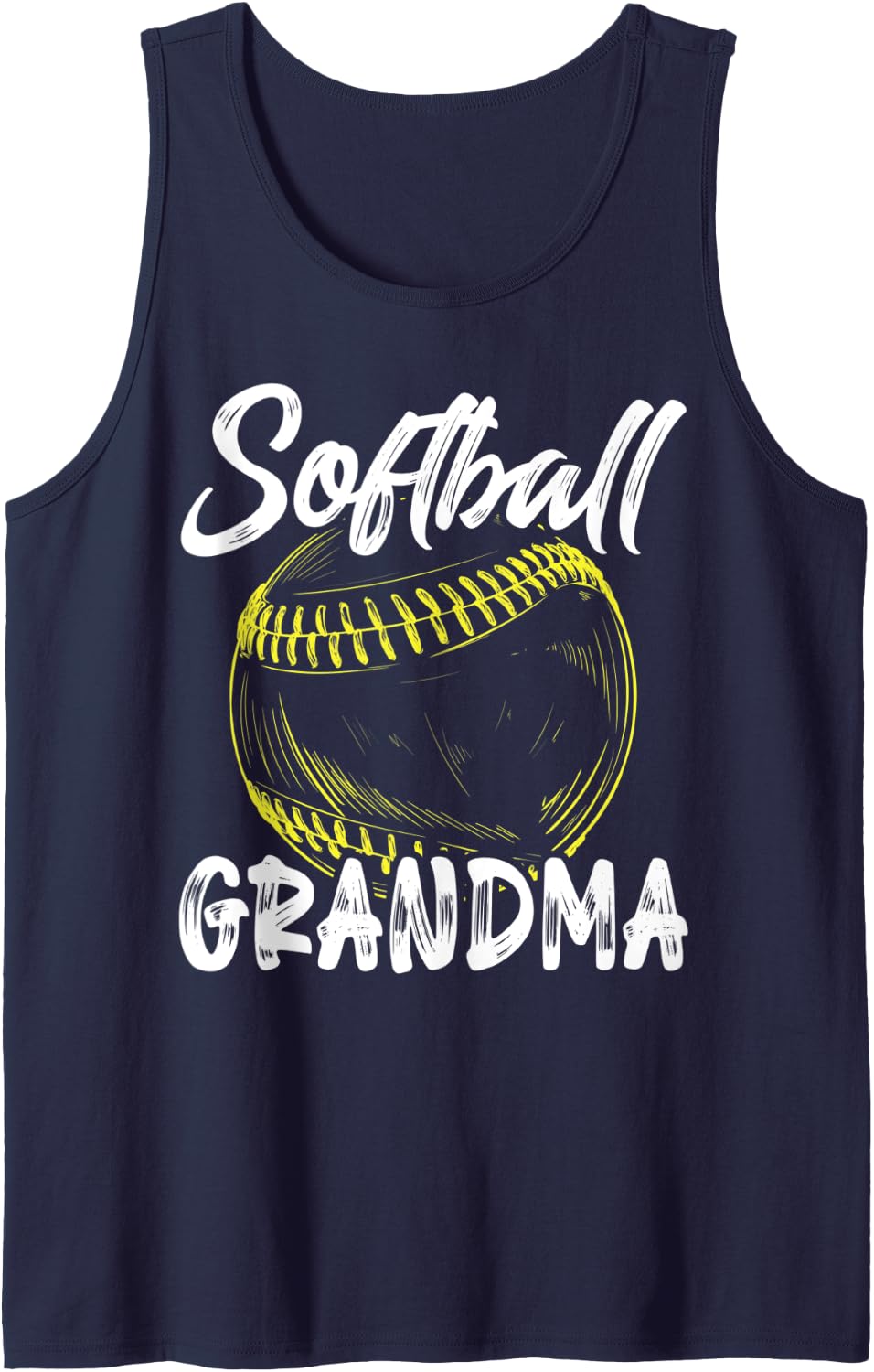 Softball Grandma Women Family Matching Players Mothers Day Tank Top - Navy Blue