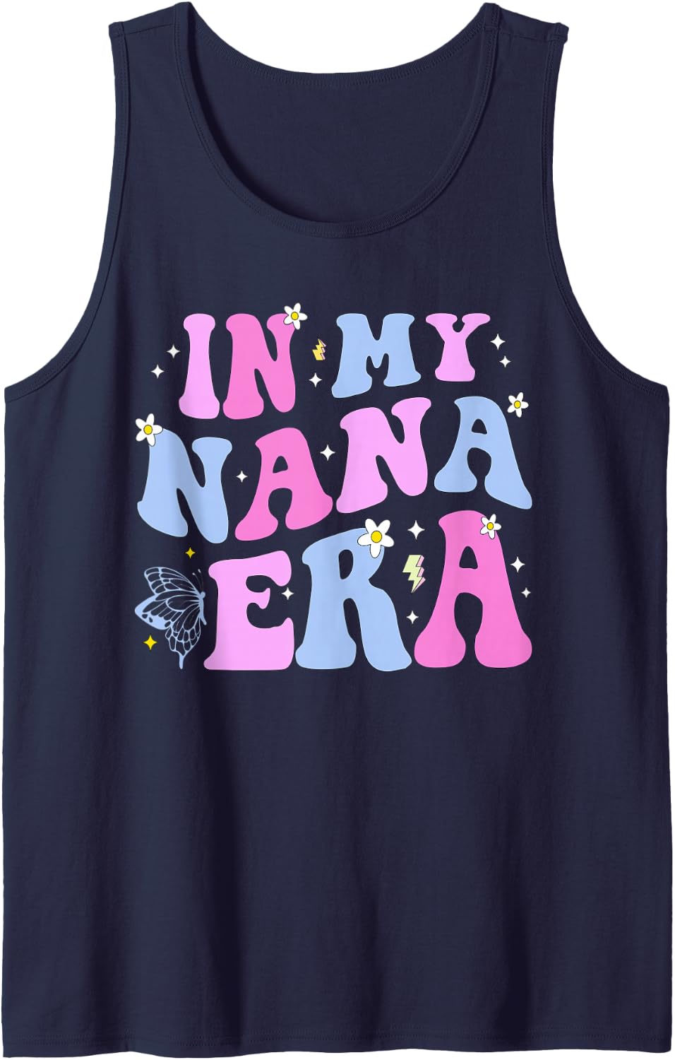In My Nana Era Mother's Day Grandma Funny Tank Top - Navy Blue
