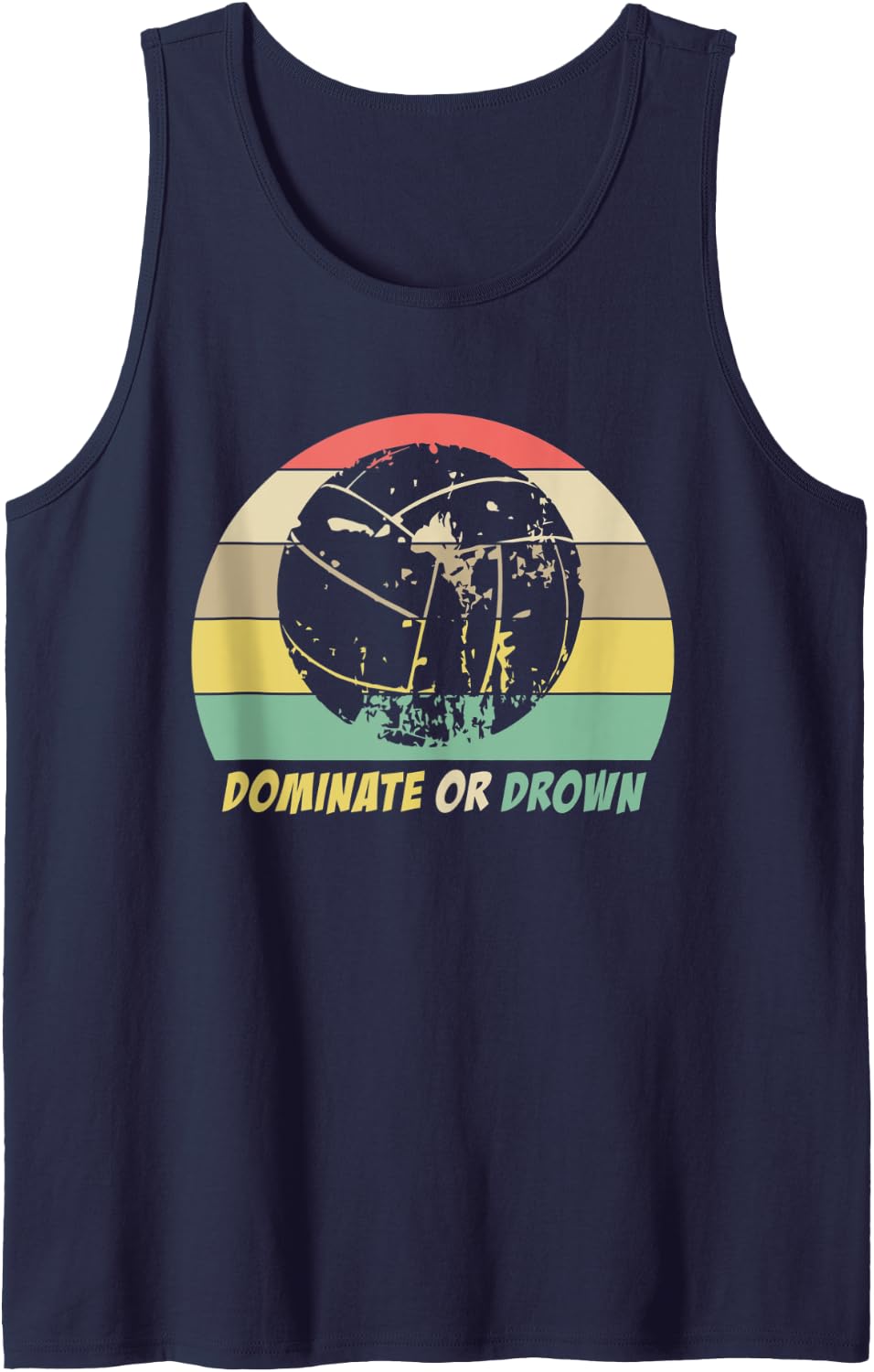 Retro Water Polo Funny Quotes Water Polo Tank Top - Navy Blue
