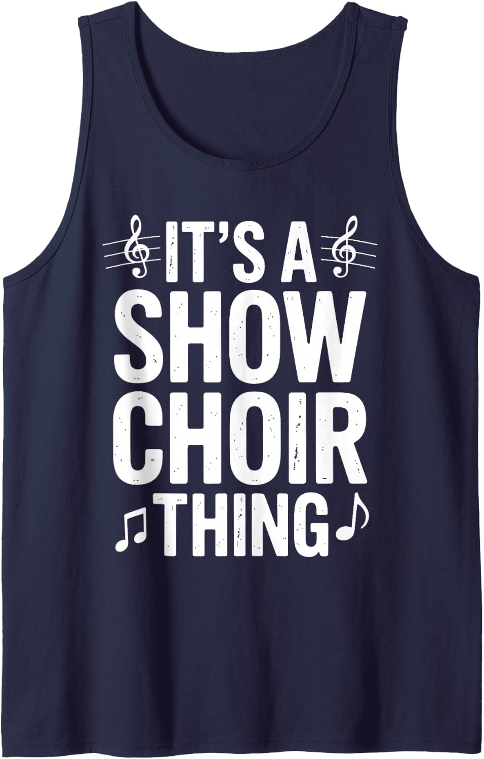 Funny Show Choir Art for Men Women Singing Music Show Choir Sleeveless Tank Top - Navy Blue