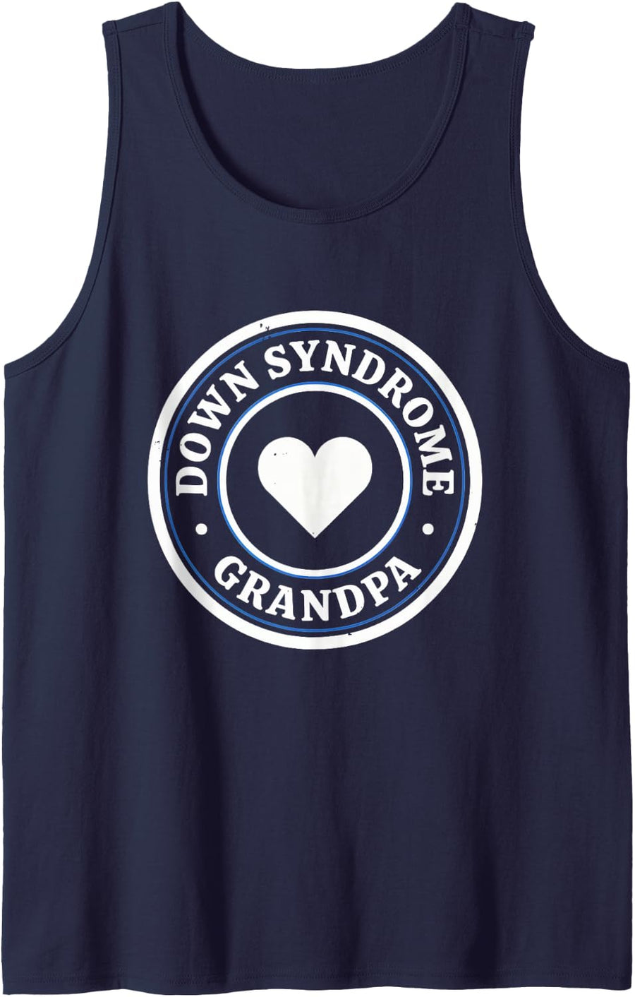 Down Syndrome Grandpa - Awareness Sleeveless Tank Top - Navy Blue