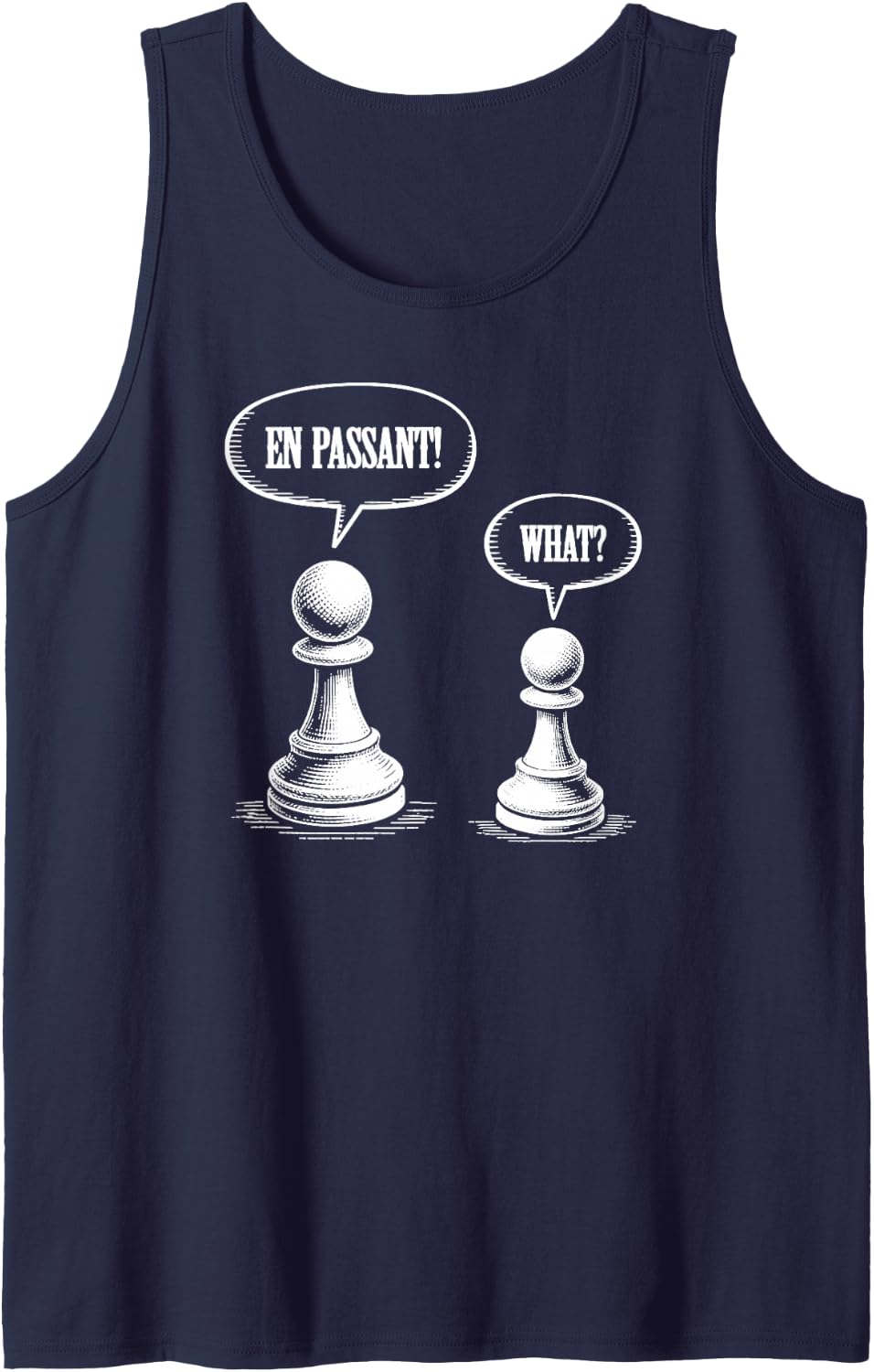 Chess Humor Club Chess Sleeveless Tank Top - Navy Blue