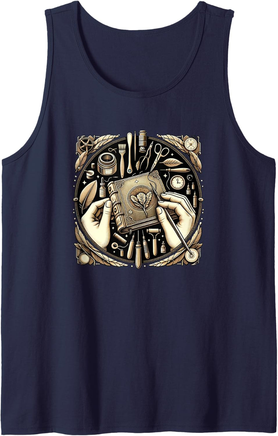 Book Restoration Tank Top - Navy Blue