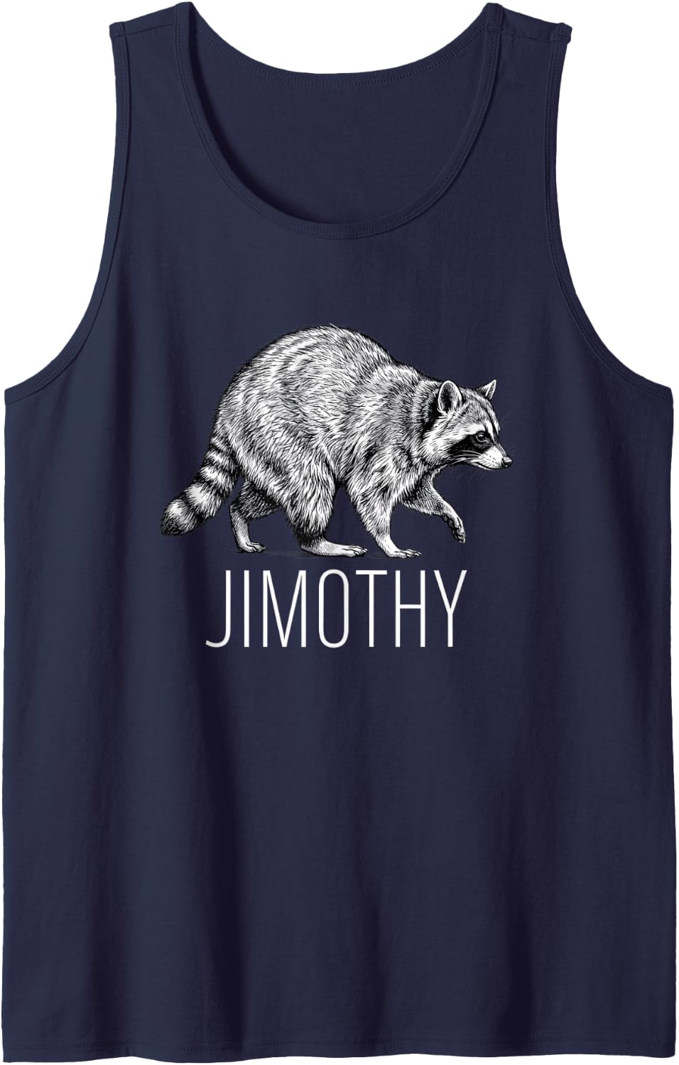 Jimothy Raccoon Trash Panda Woodland Wildlife Animal Sleeveless Tank Top - Navy Blue