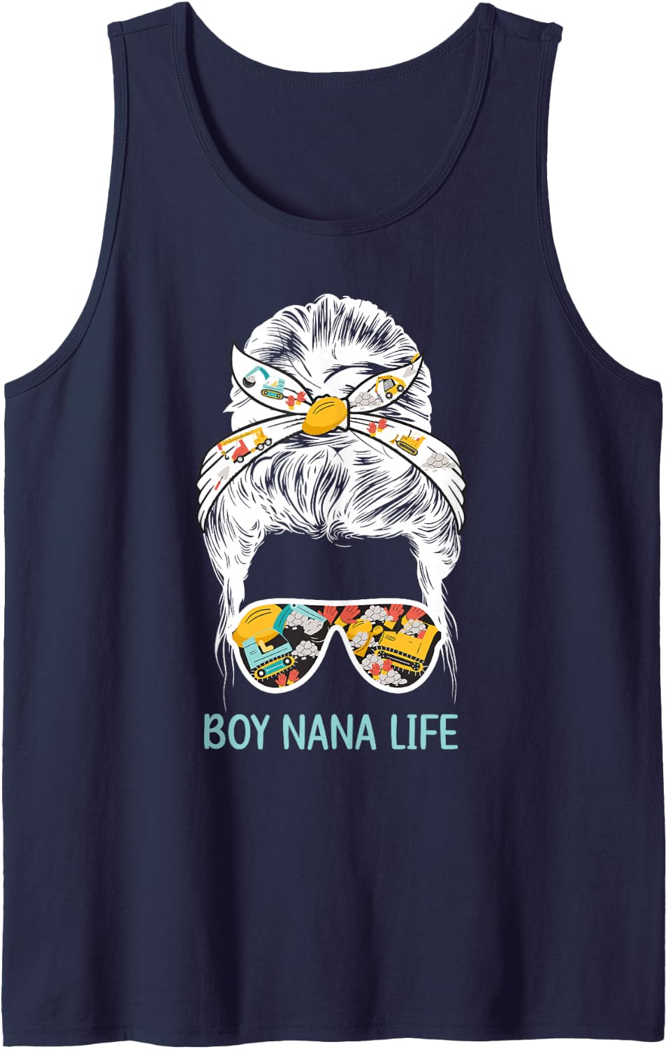 Boy Nana Life Grandma Nana of Boys Nana Tank Top - Navy Blue