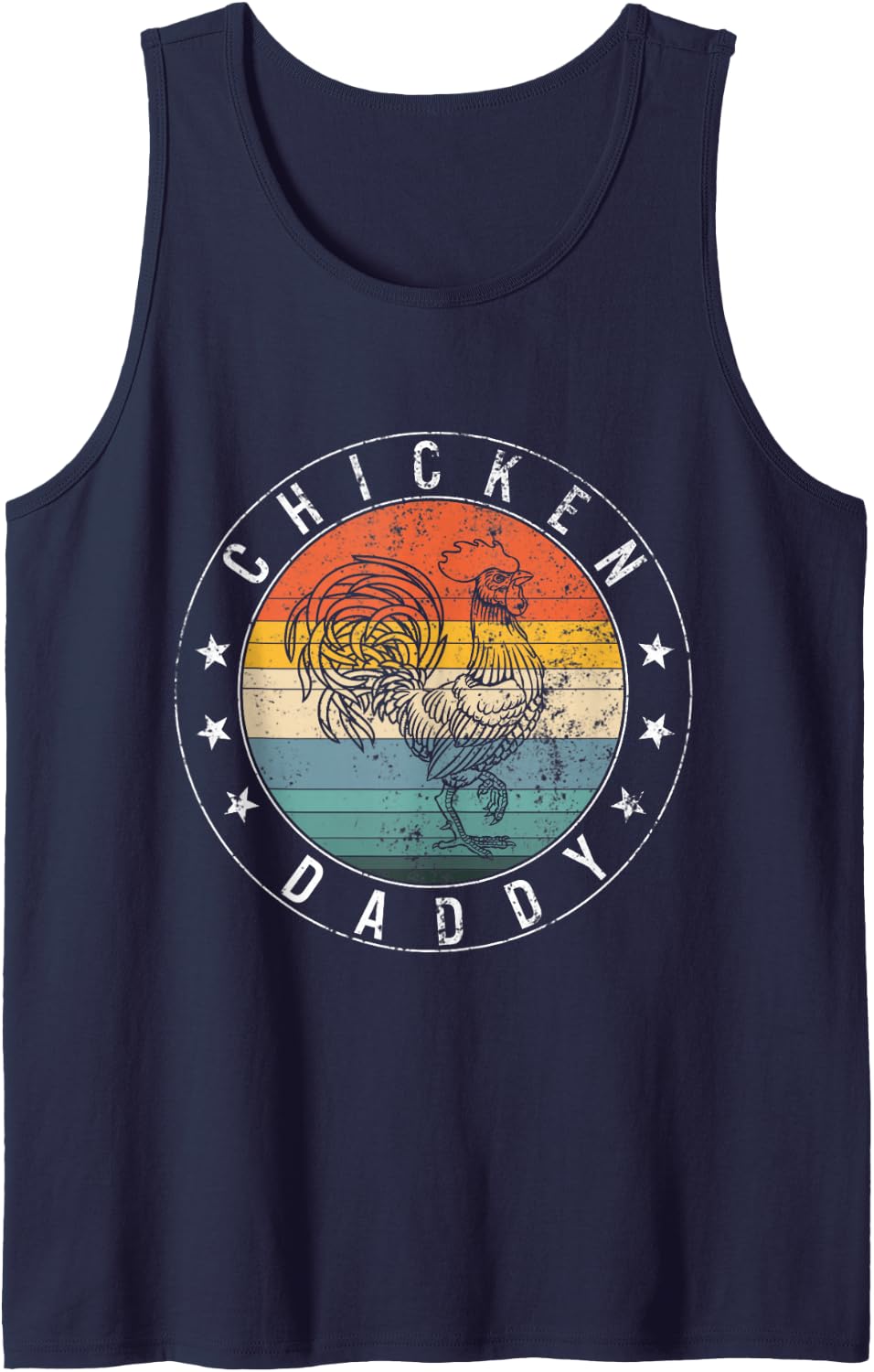 Chicken Dad Chicken Daddy Lover Farmer Chicken Poultry Men Sleeveless Tank Top - Navy Blue