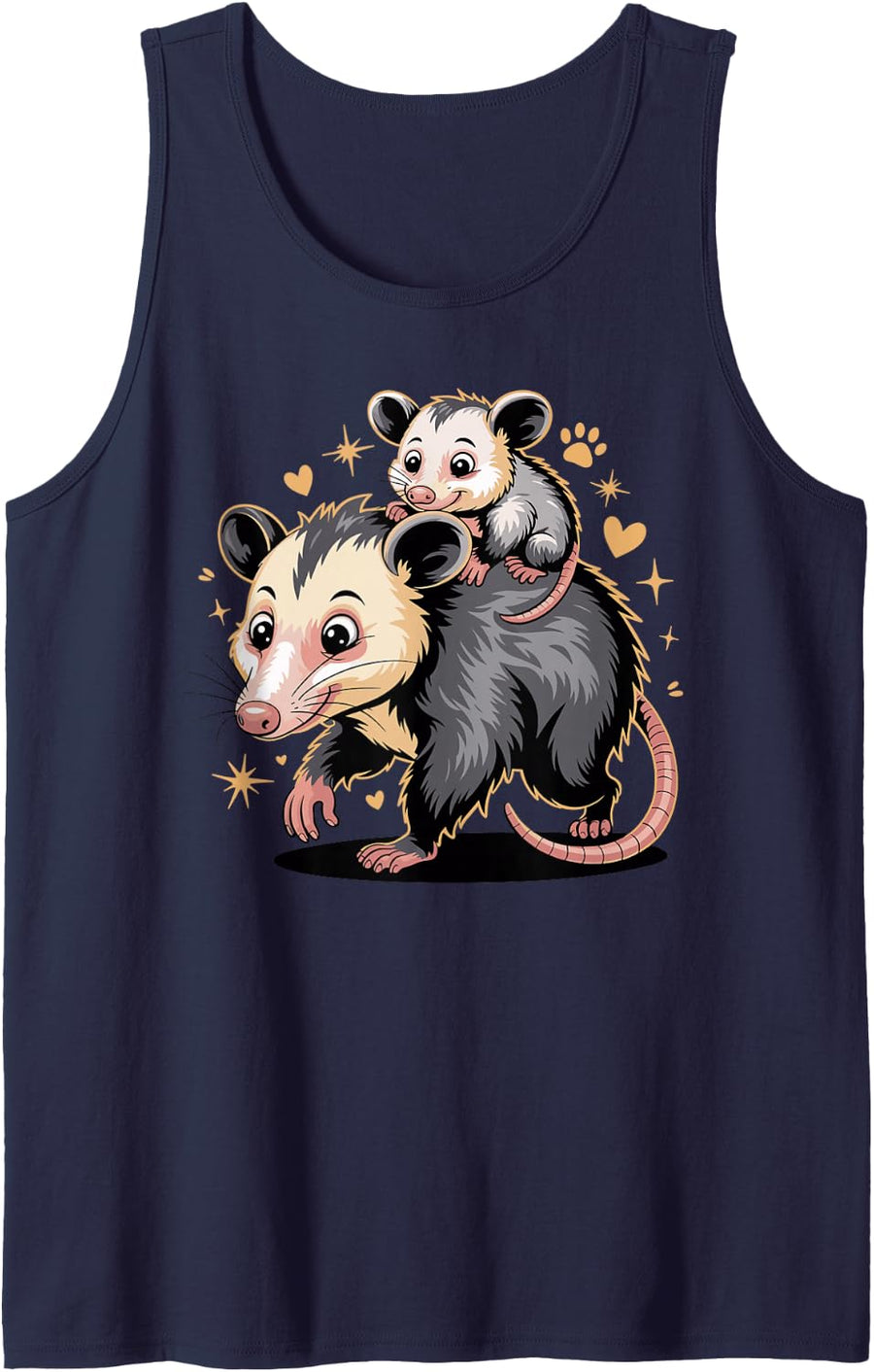 Girl Dad Energy Opossum Possum Father Lover Tank Top - Navy Blue